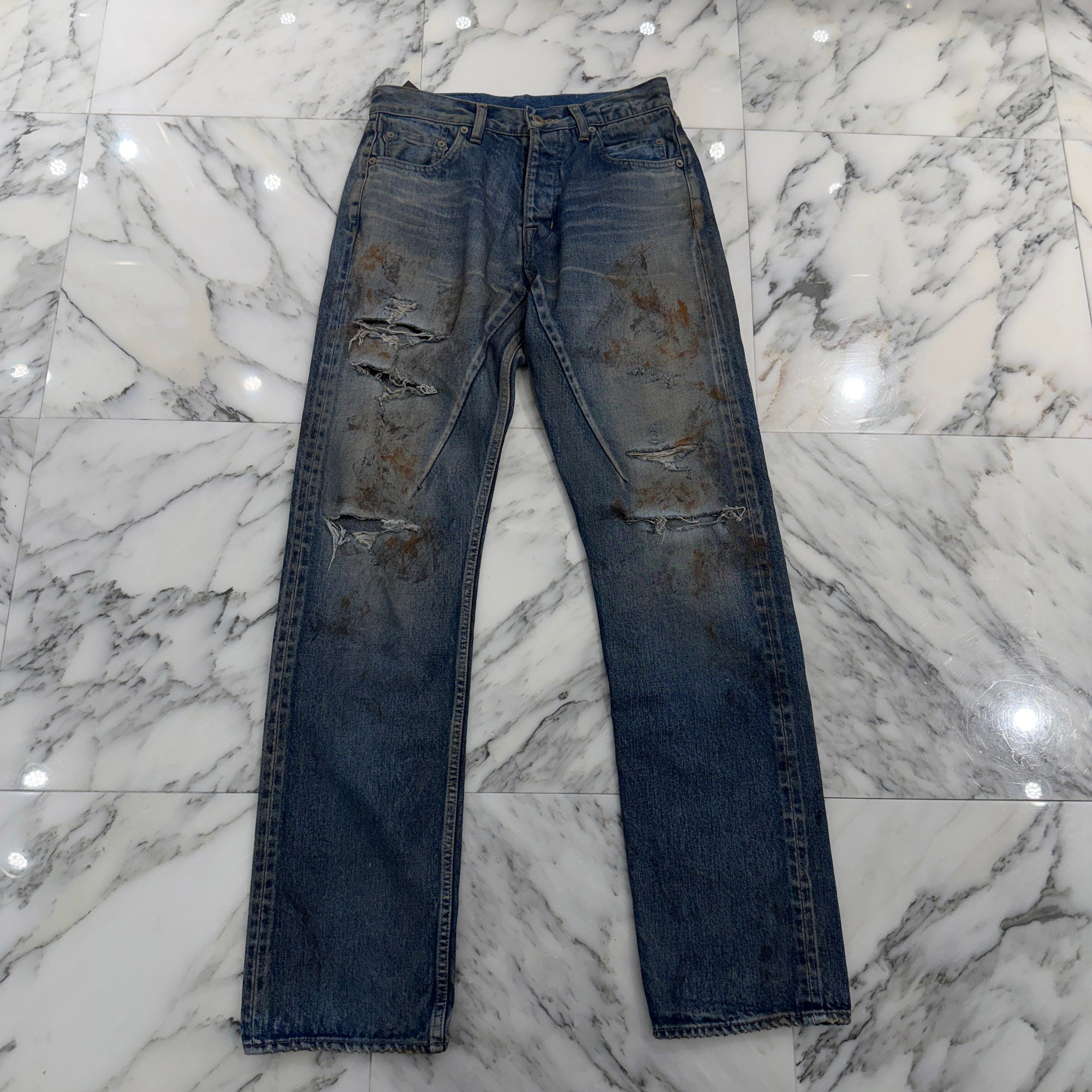 Rick Owens DRKSHDW 2026SS Kurdt Straight Denim Pants DL01F1399-HKWJP Size 28 リックオウエンス カート ストレートデニムパンツ サイズ28