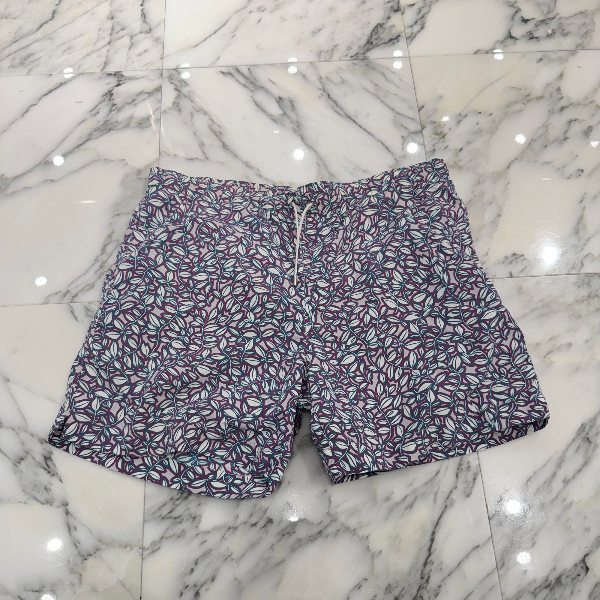 HERMES All Over Leaf Print Swim Shorts Size M エルメス リーフ総柄 スイムショーツ サイズM