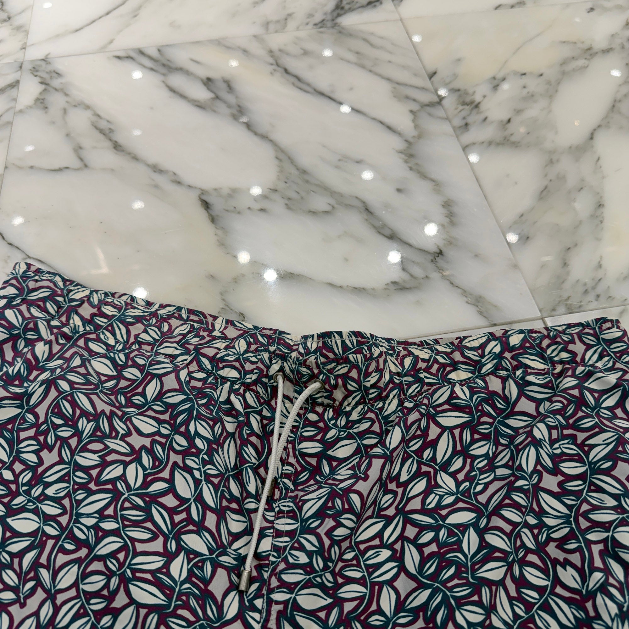 HERMES All Over Leaf Print Swim Shorts Size M エルメス リーフ総柄 スイムショーツ サイズM