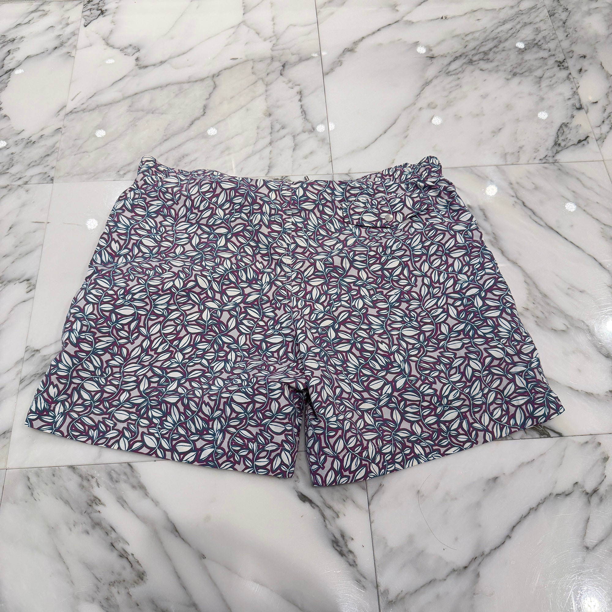 HERMES All Over Leaf Print Swim Shorts Size M エルメス リーフ総柄 スイムショーツ サイズM