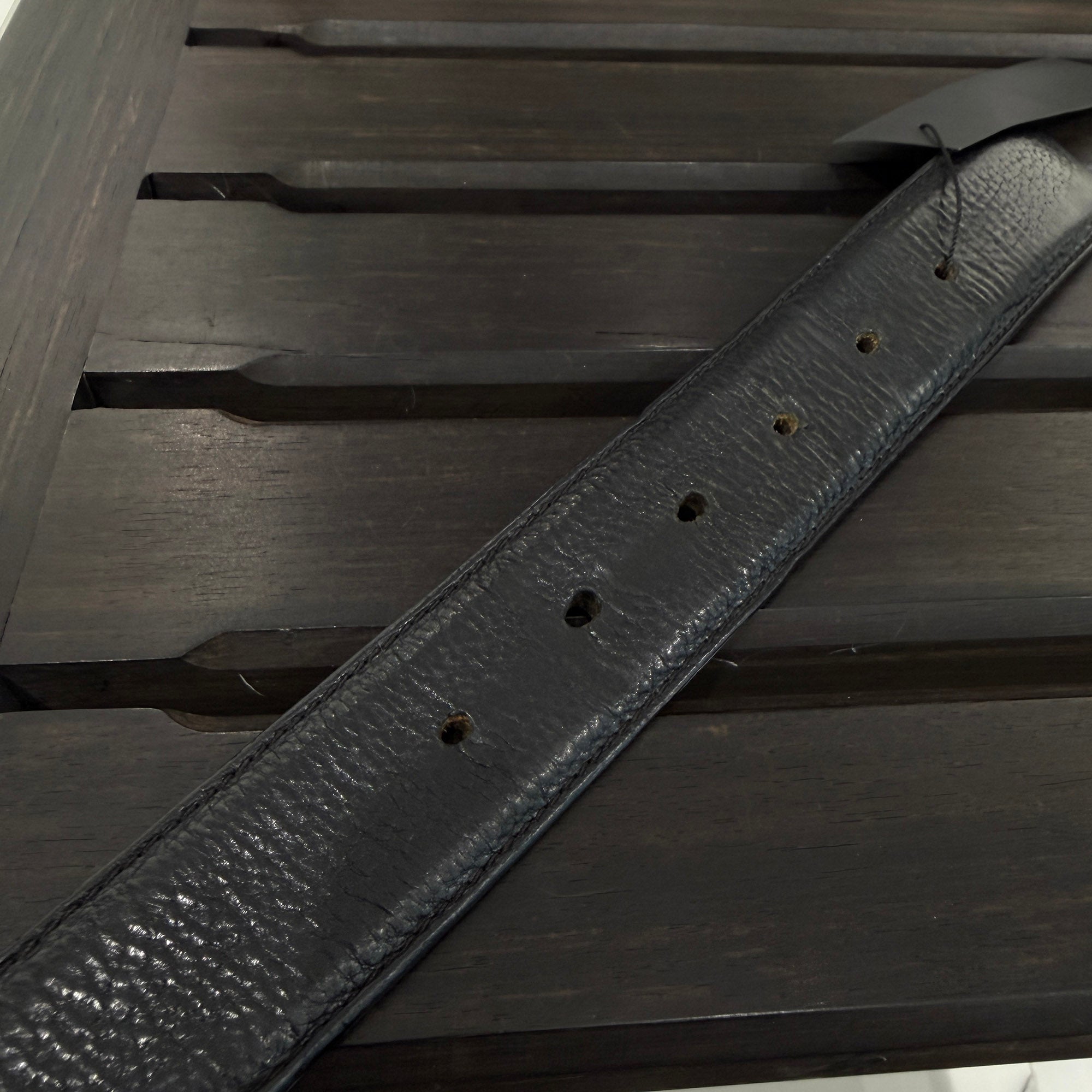CHROME HEARTS 1.5 STRAP Horseshoe Rivet Leather Belt Size 36 クロムハーツ 1.5ストラップ ホースシューリベット レザーベルト サイズ36