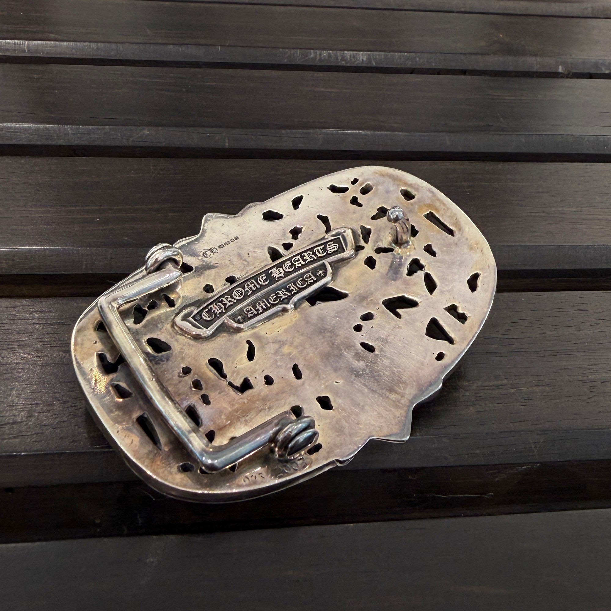 CHROME HEARTS 1.5 Cemetery Cross Silver Buckle クロムハーツ 1.5 セメタリークロス シルバー バックル