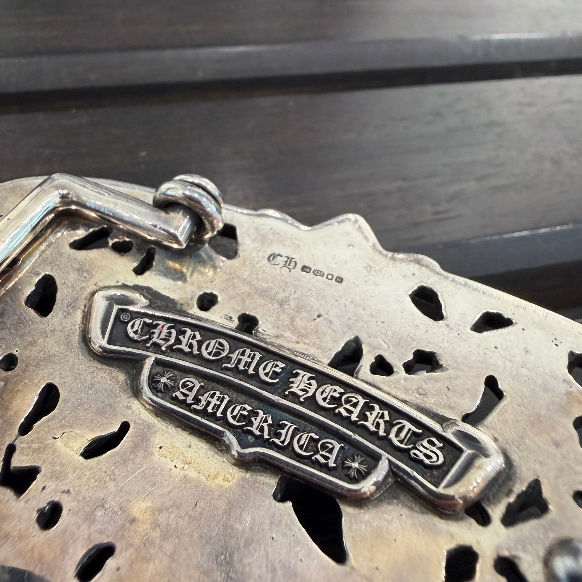 CHROME HEARTS 1.5 Cemetery Cross Silver Buckle クロムハーツ 1.5 セメタリークロス シルバー バックル