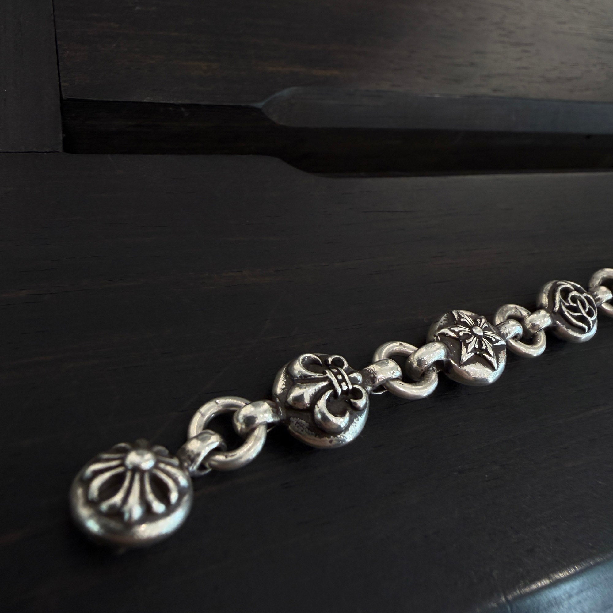 CHROME HEARTS Multi Ball Bracelet With TINY CH Cross Size 12 LINK クロムハーツ マルチボール ブレスレット ウィズ タイニーCHクロス サイズ12リンク
