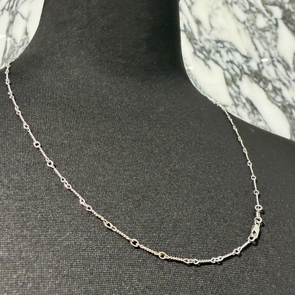 CHROME HEARTS 18K WG Twist Chain Necklace Size 20 Inch クロムハーツ 18K WG ツイストチェーン ネックレス サイズ 20インチ