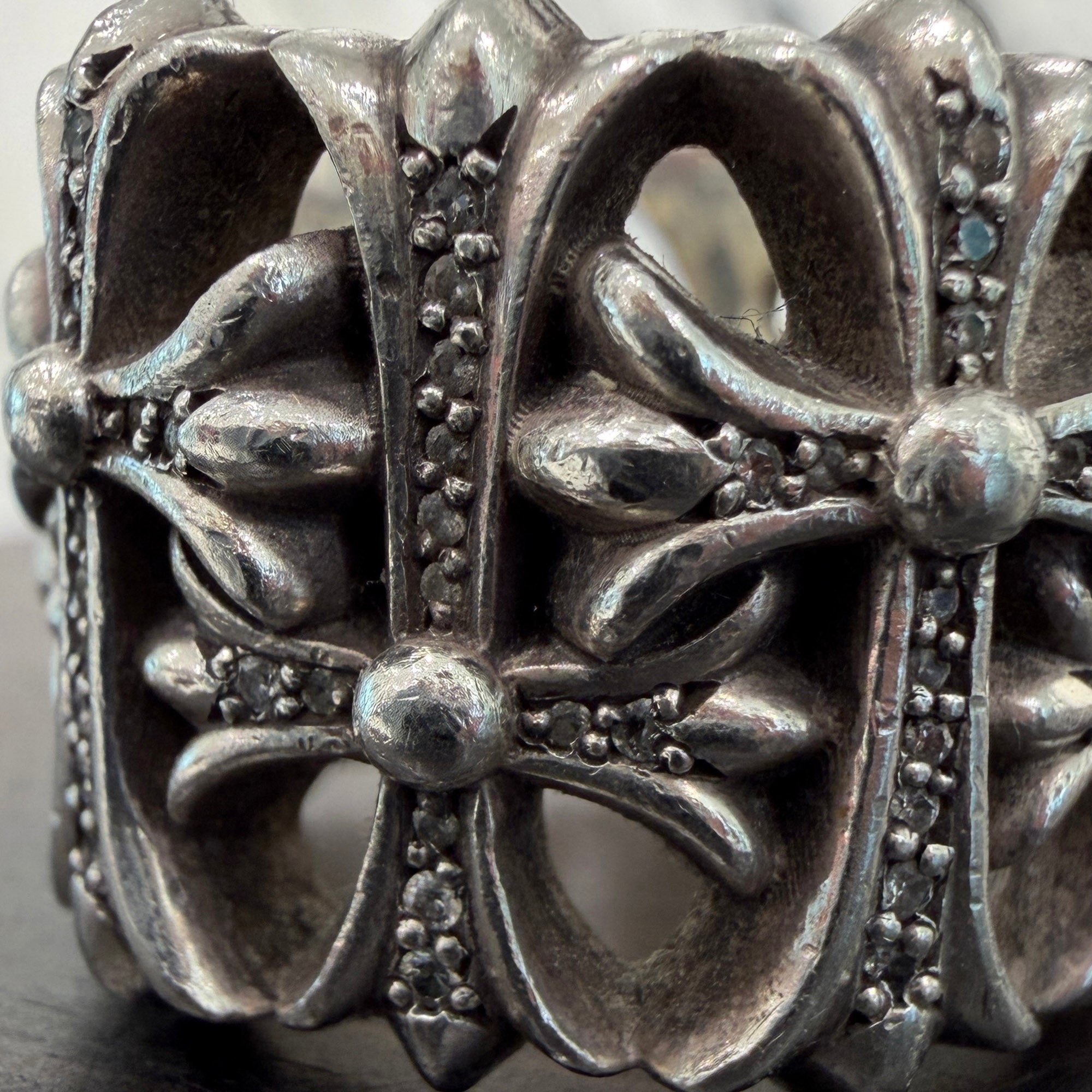 CHROME HEARTS Cemetery Cross Ring Pave Diamond Size 20.5号 クロムハーツ セメタリークロスリング パヴェダイヤモンド サイズ20.5号