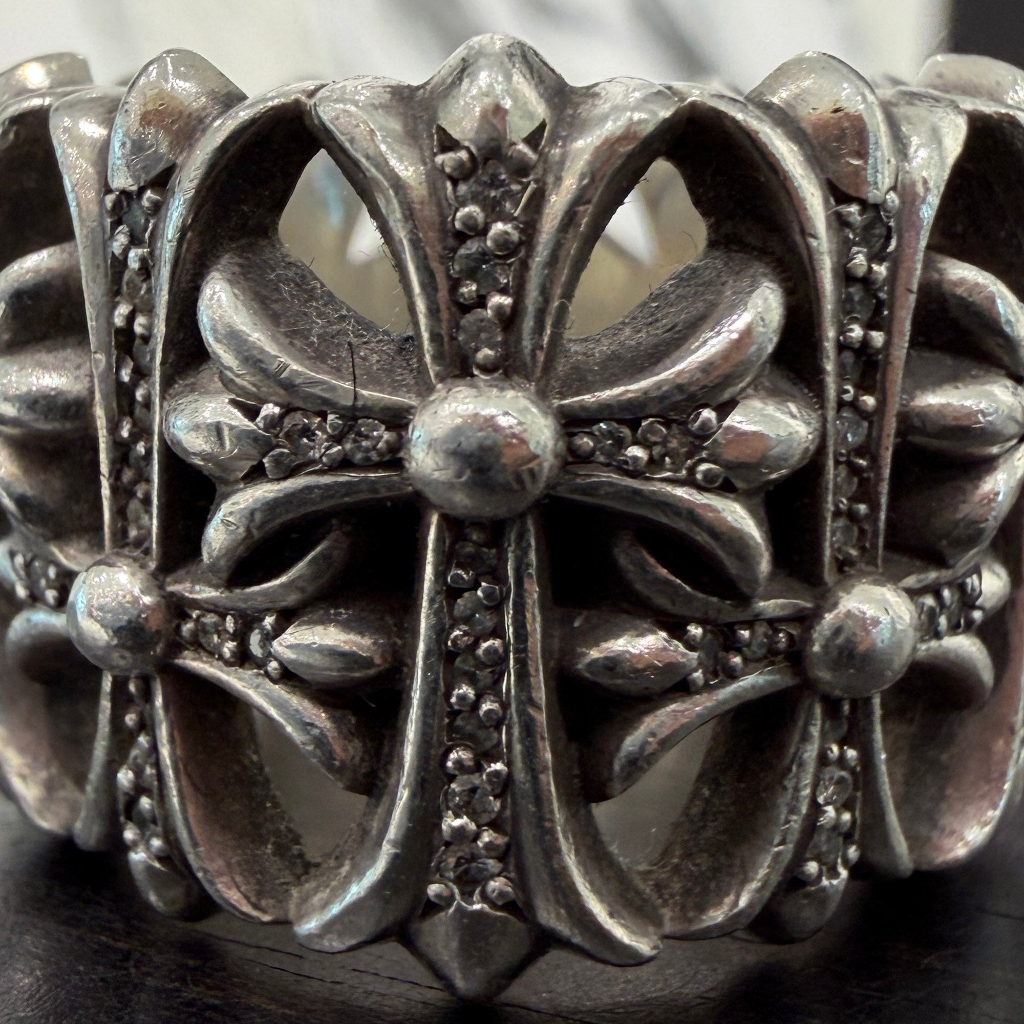 CHROME HEARTS Cemetery Cross Ring Pave Diamond Size 20.5号 クロムハーツ セメタリークロスリング パヴェダイヤモンド サイズ20.5号