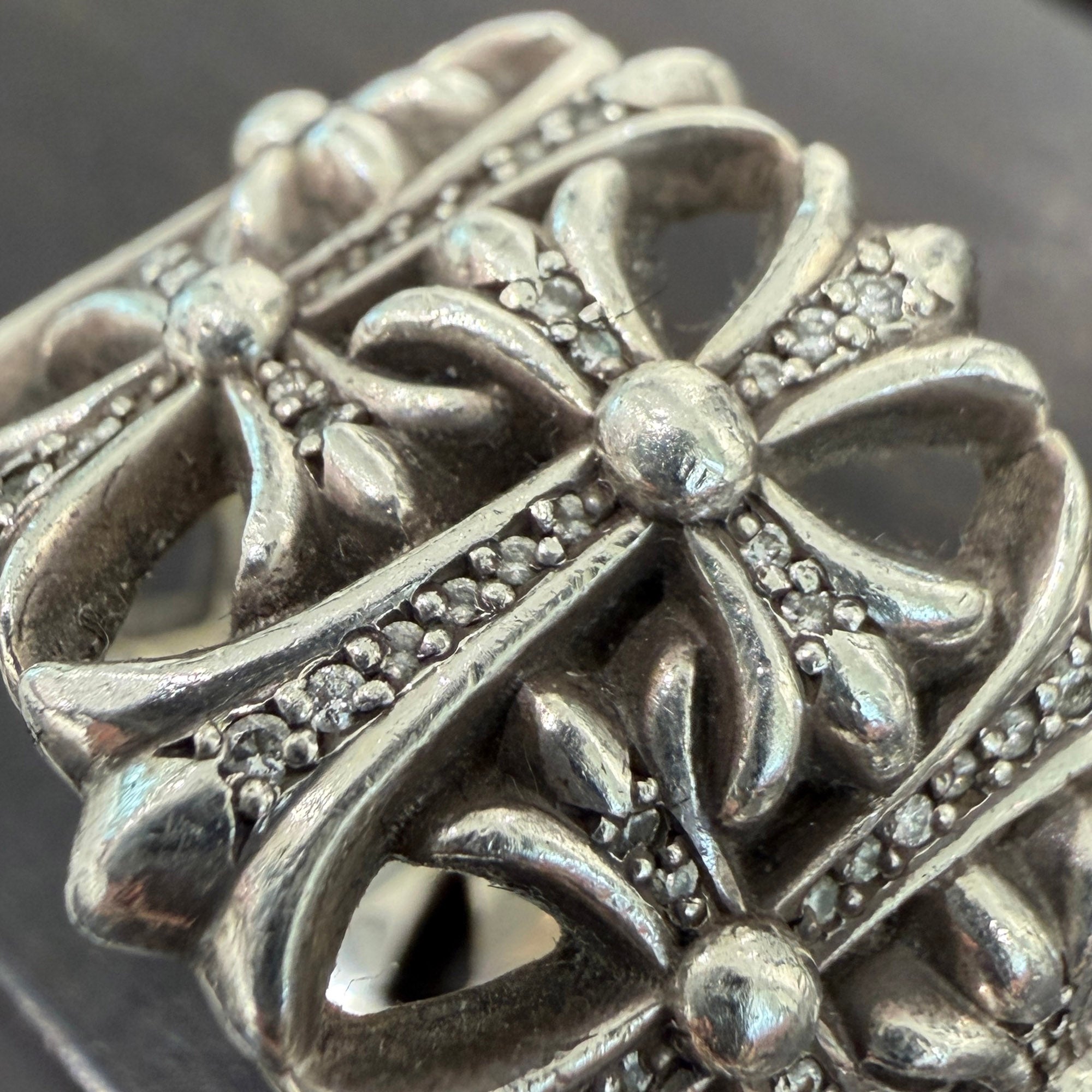 CHROME HEARTS Cemetery Cross Ring Pave Diamond Size 20.5号 クロムハーツ セメタリークロスリング パヴェダイヤモンド サイズ20.5号