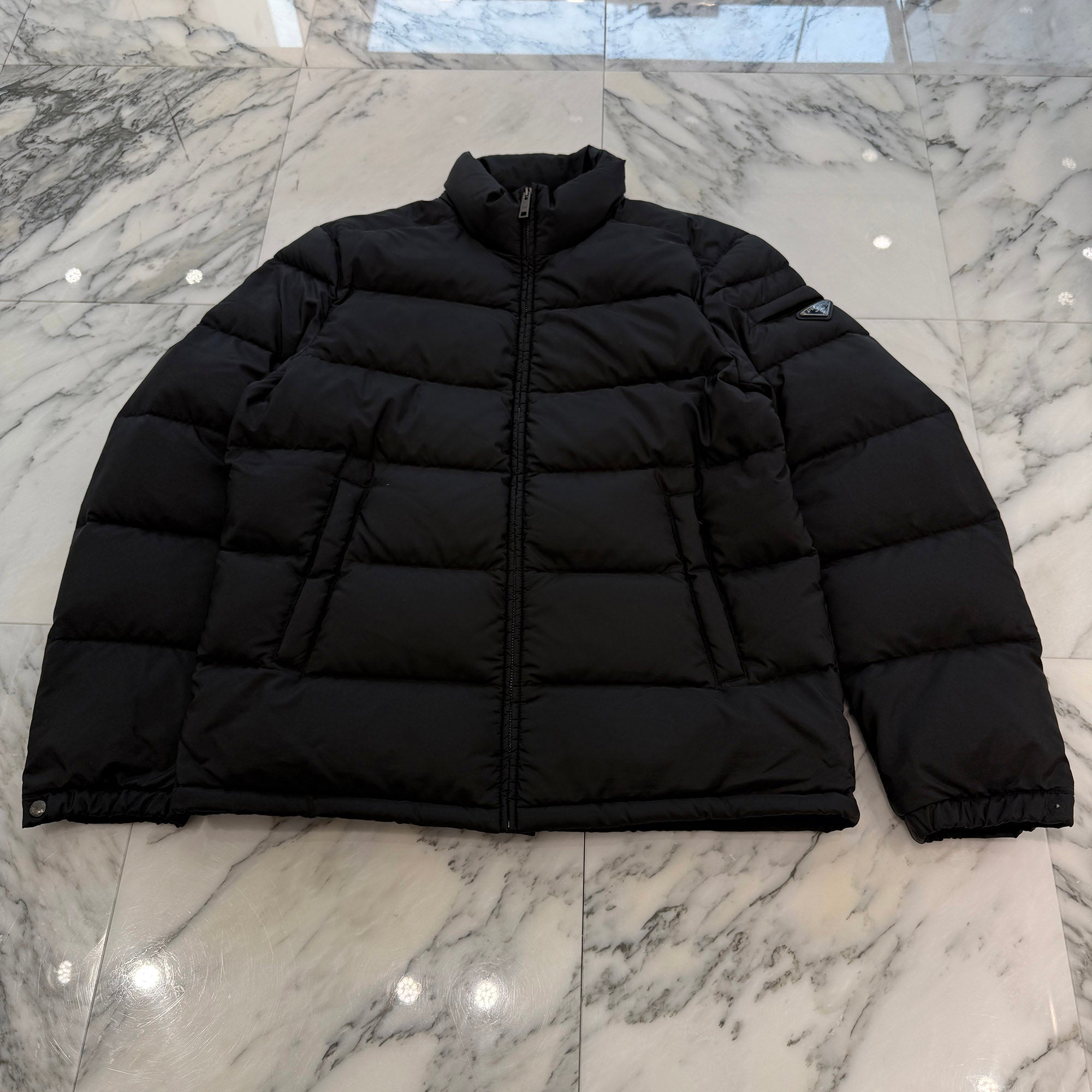 PRADA 2022AW Triangle Logo Plate Down Jacket SGY091 R132 1060 Size 54 プラダ トライアングルロゴ プレート ダウンジャケット サイズ54