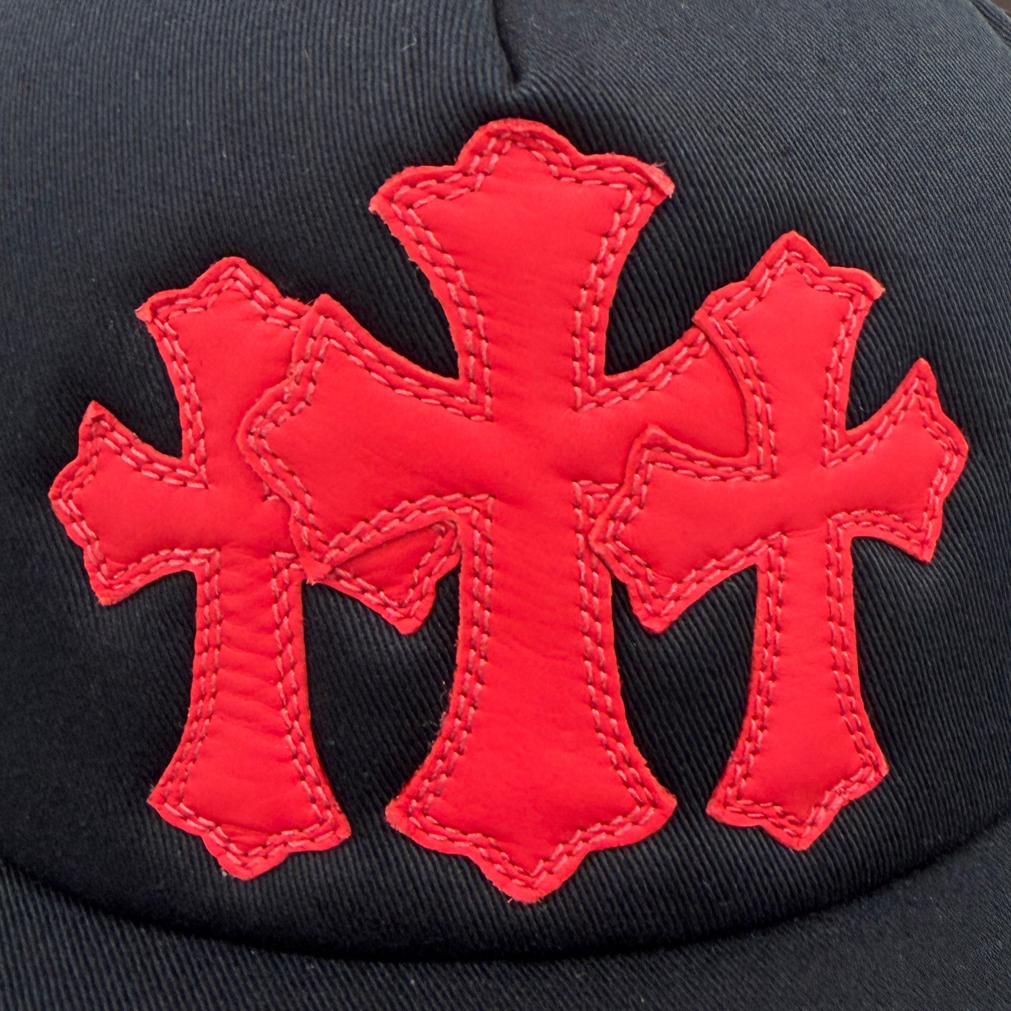 CHROME HEARTS Triple Cross Patch Trucker Cap ONE SIZE (51-61) クロムハーツ トリプルクロスパッチ トラッカーキャップ ONE SIZE (51-61)