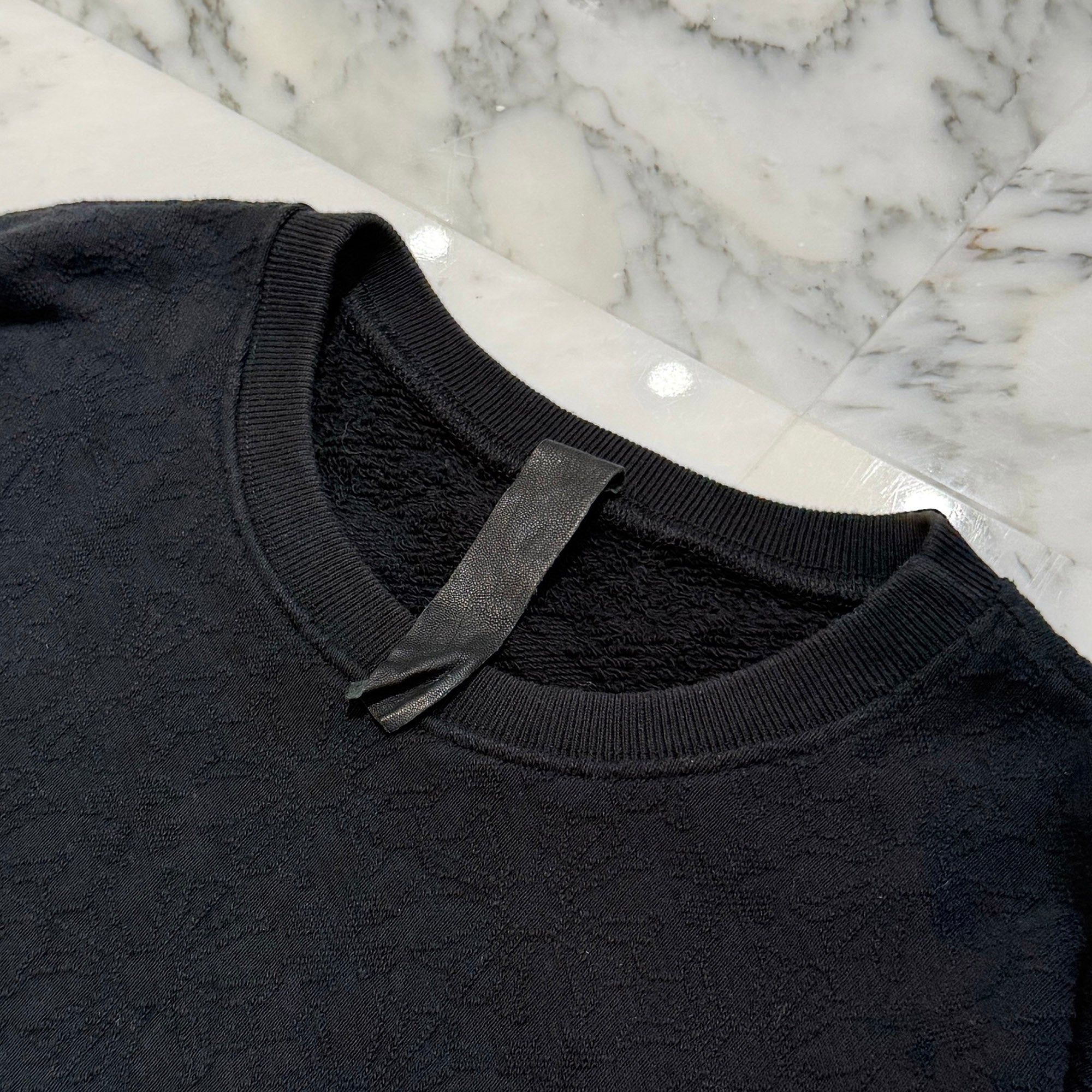 CHROME HEARTS Y NOT Tonal Monogram Cross Vertical Logo Sweat Shirt Size XL クロムハーツ ワイノット トーナルモノグラムクロス ヴァーティカルロゴ スウェットシャツ Tシャツ サイズXL
