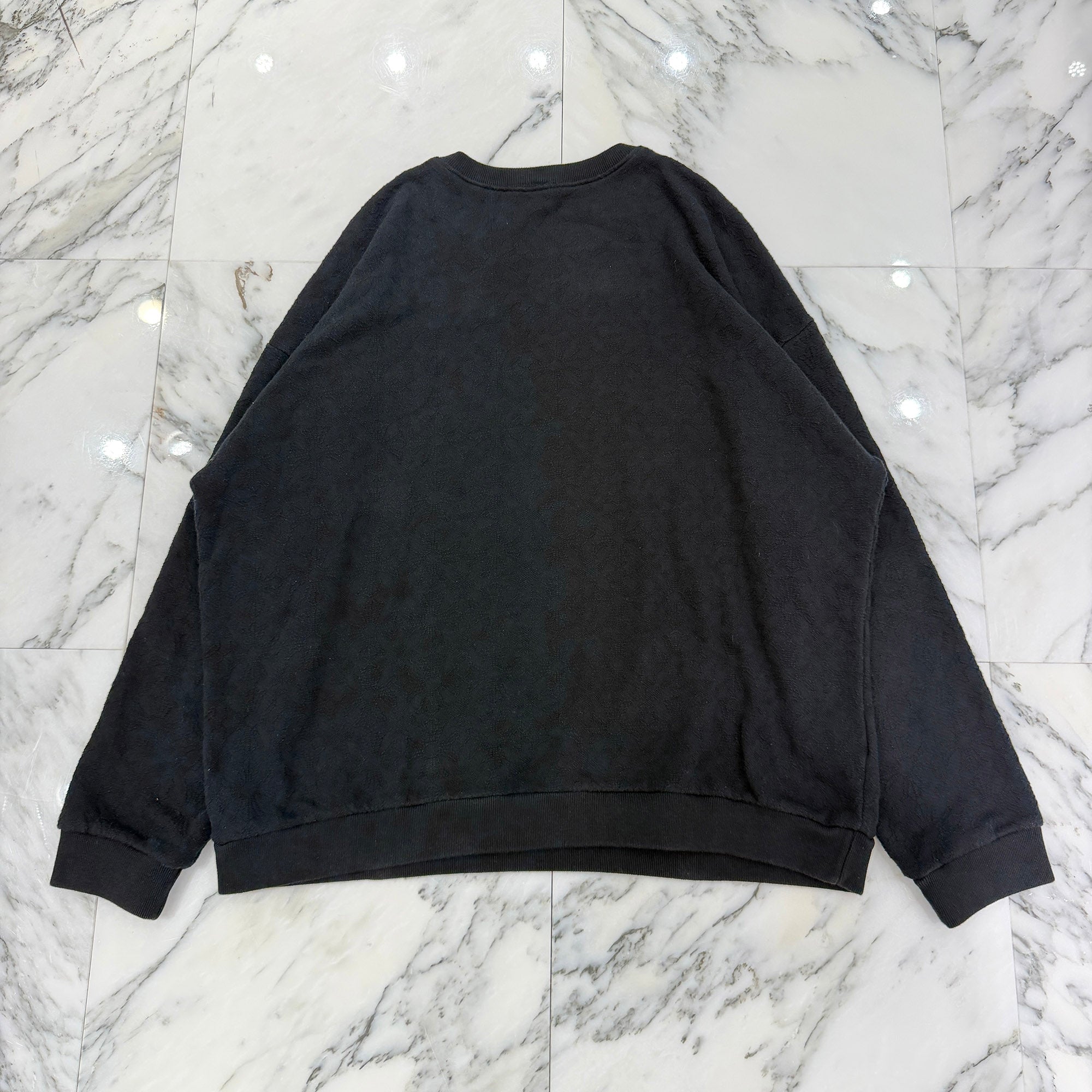 CHROME HEARTS Y NOT Tonal Monogram Cross Vertical Logo Sweat Shirt Size XL クロムハーツ ワイノット トーナルモノグラムクロス ヴァーティカルロゴ スウェットシャツ Tシャツ サイズXL