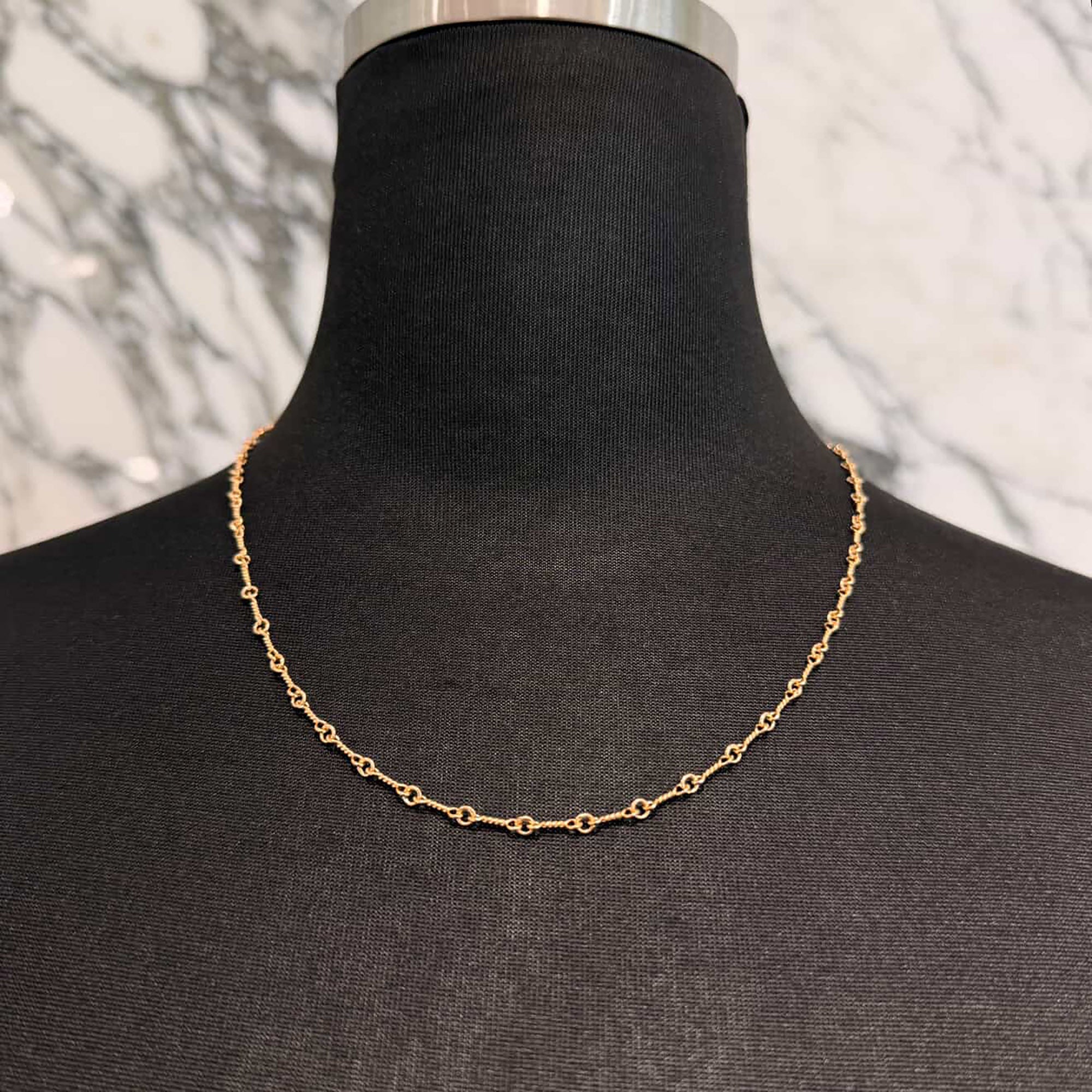 CHROME HEARTS 22K Twist Chain Necklace Size 18 Inch クロムハーツ