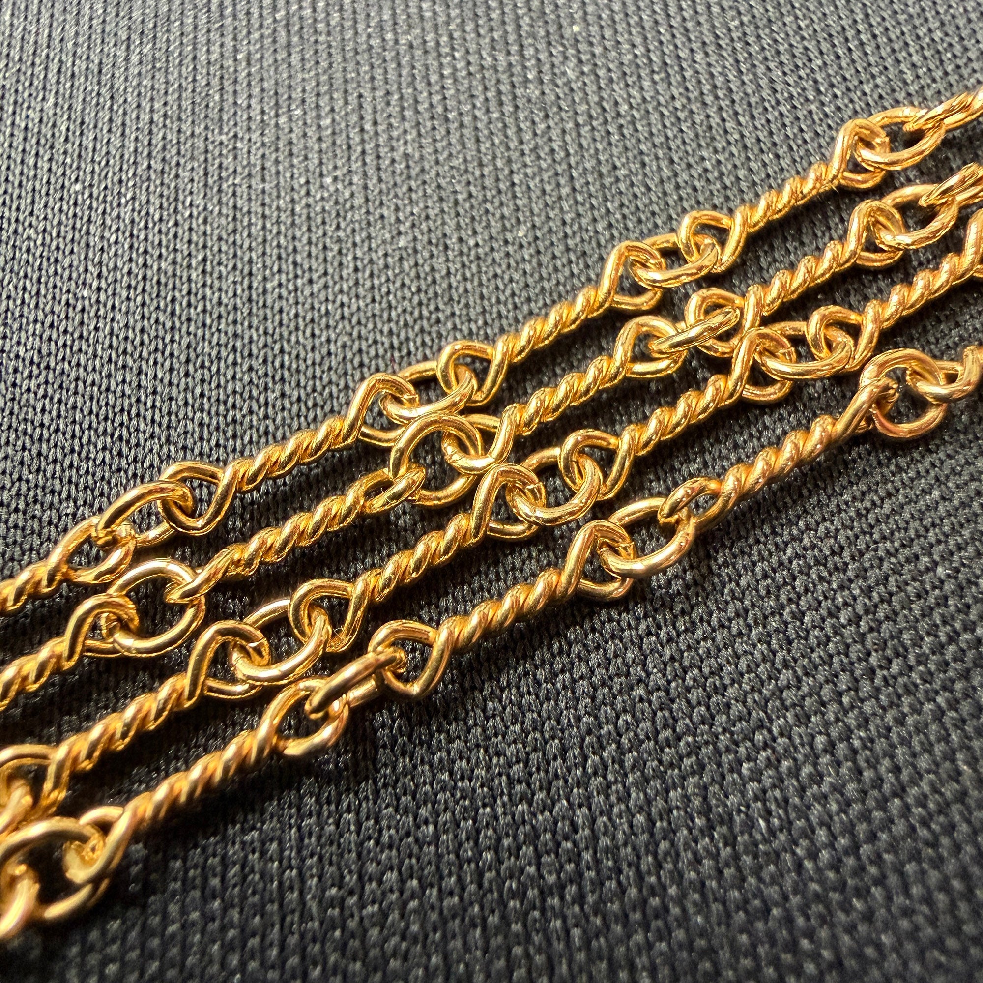 CHROME HEARTS 22K Twist Chain Necklace Size 18 Inch クロムハーツ 22K ツイストチェーン ネックレス サイズ 18インチ