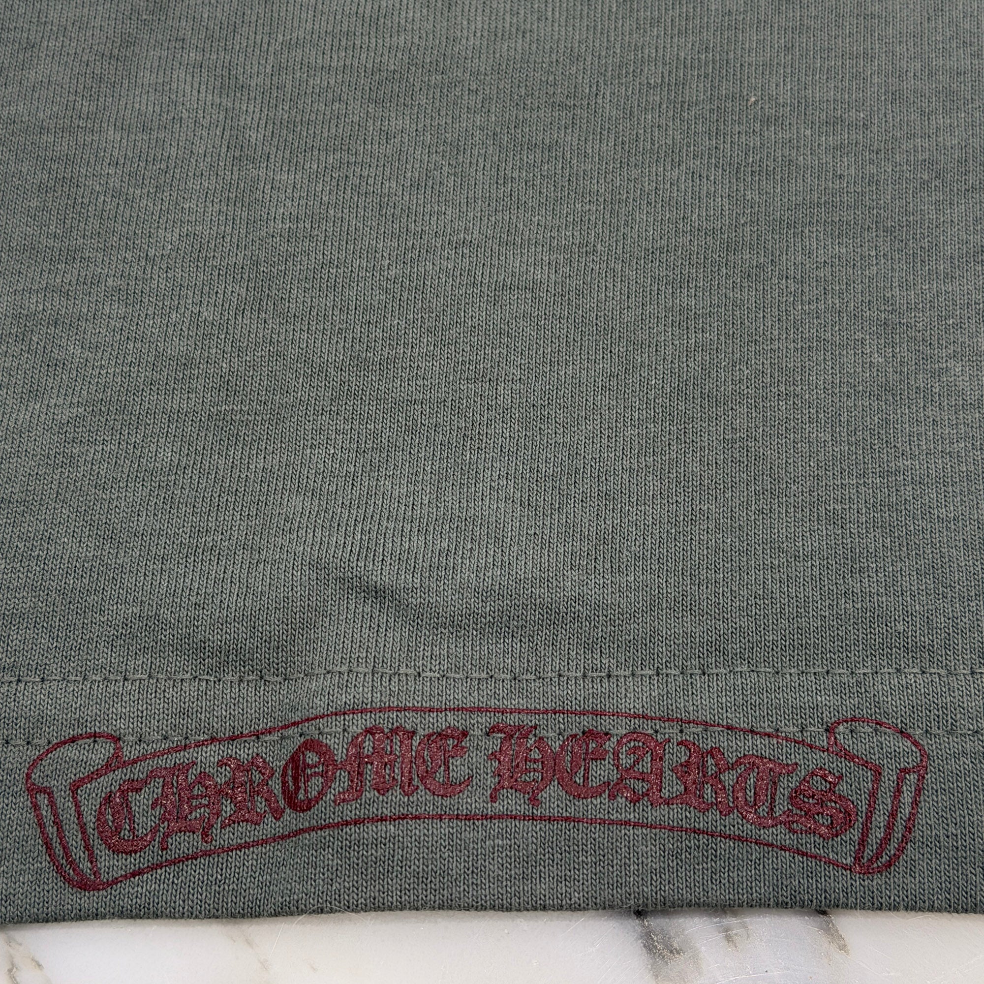 CHROME HEARTS Intellectual Gallery Limited Vertical Logo Back Scroll Tee Size L クロムハーツ インテレクチュアルギャラリー限定 ヴァーティカルロゴ バックスクロールTシャツ サイズL