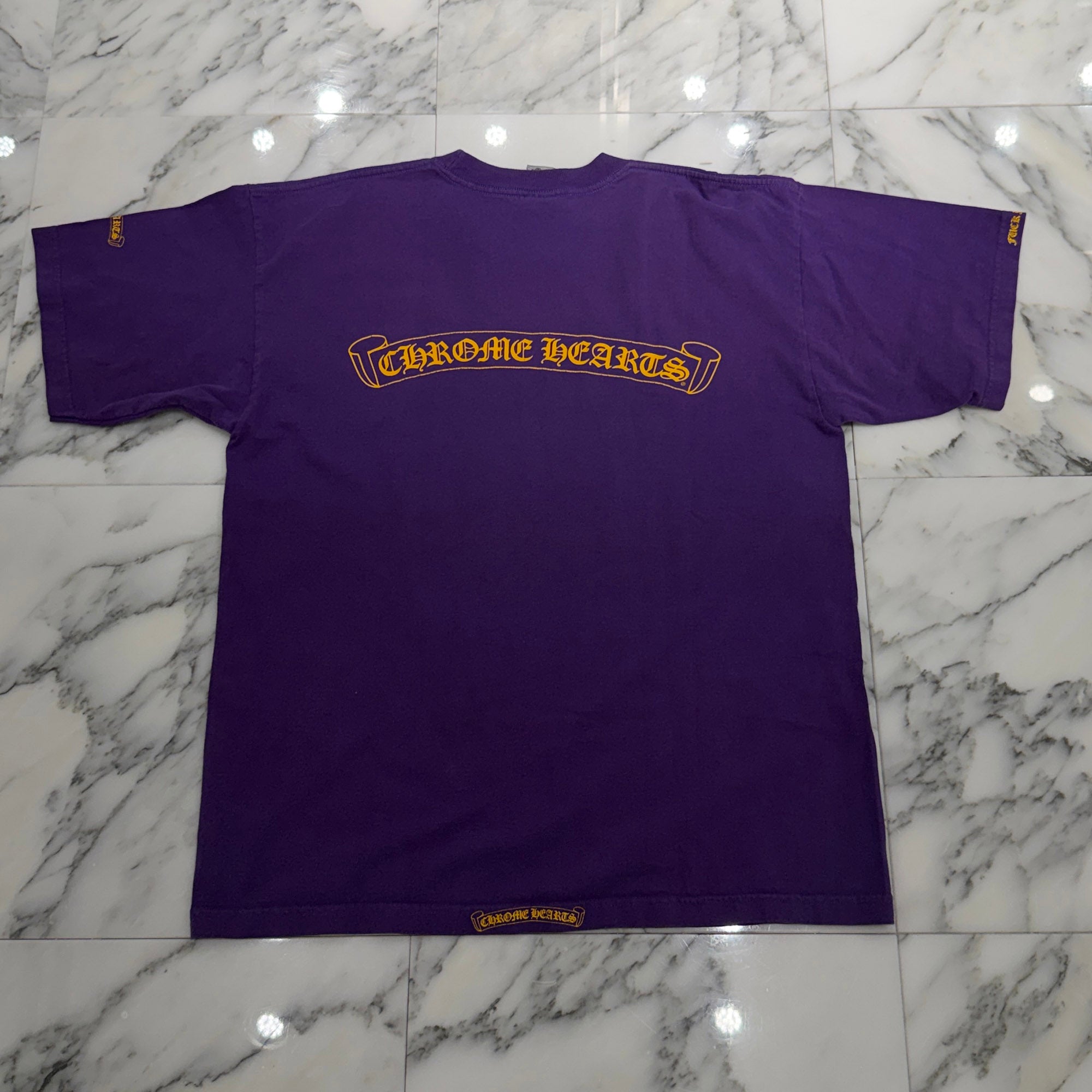 CHROME HEARTS Vertical Logo Back Scroll Print Tee Size XL クロムハーツ ヴァーティカルロゴ バックスクロール プリント Tシャツ サイズXL