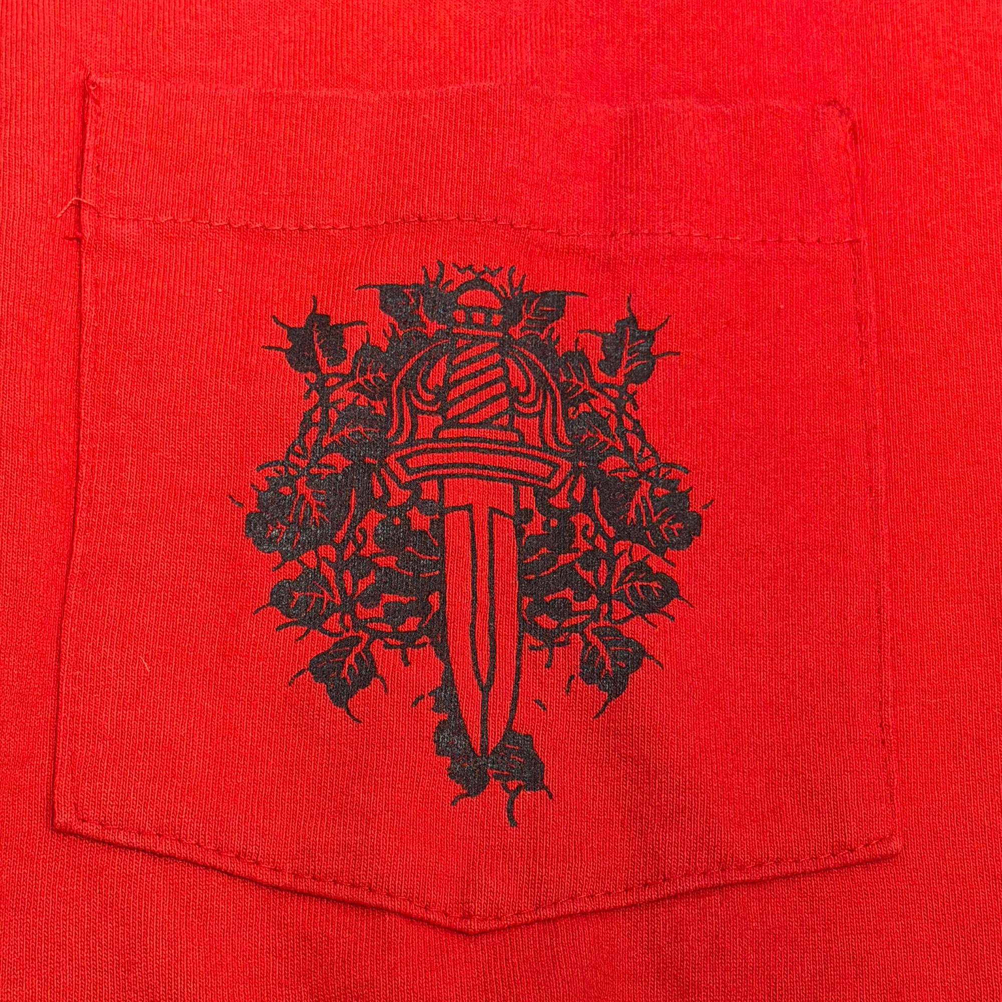 CHROME HEARTS Neck Logo Dagger Back Scroll Print Tee Size L クロムハーツ ネックロゴ ダガー バックスクロール プリント Tシャツ サイズL