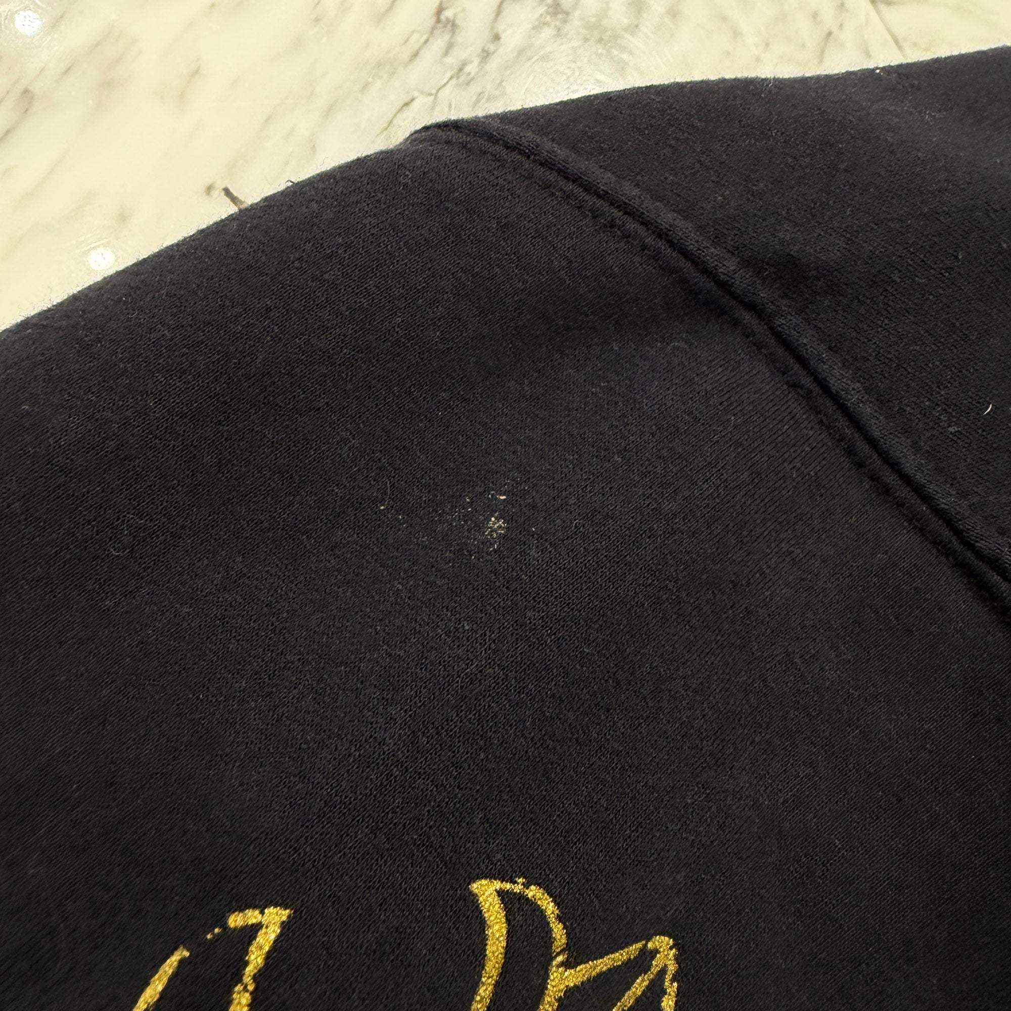CHROME HEARTS CH Plus Gold Horseshoe Print Zip Up Hoodie Size M クロムハーツ CHプラス ゴールド ホースシュー プリント ジップアップフーディー サイズM