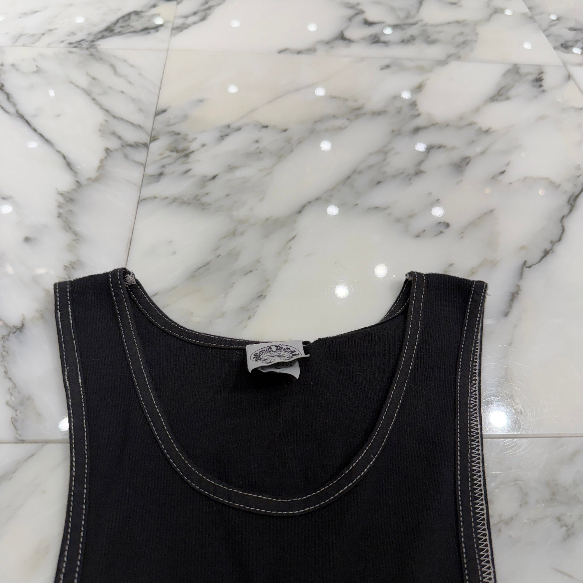 CHROME HEARTS CH Cross Side Vertical Logo Fuck You Tank Top Size L クロムハーツ CHクロス サイド ヴァーティカルロゴ ファックユー タンクトップ サイズL