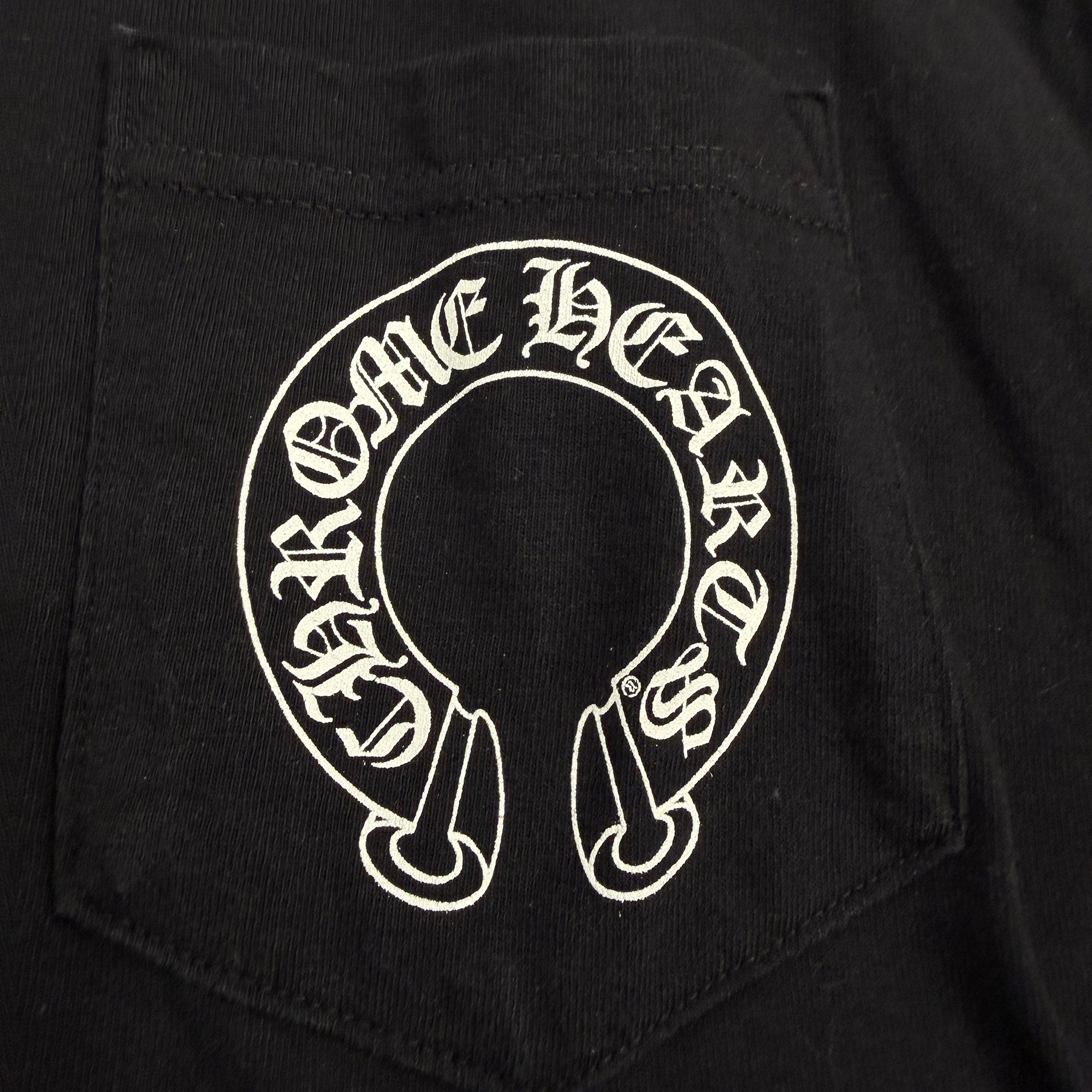 CHROME HEARTS Back Sroll Logo Sleeve CH Cross Tee Size M クロムハーツ バックスクロールロゴ 袖CHクロス Tシャツ サイズM