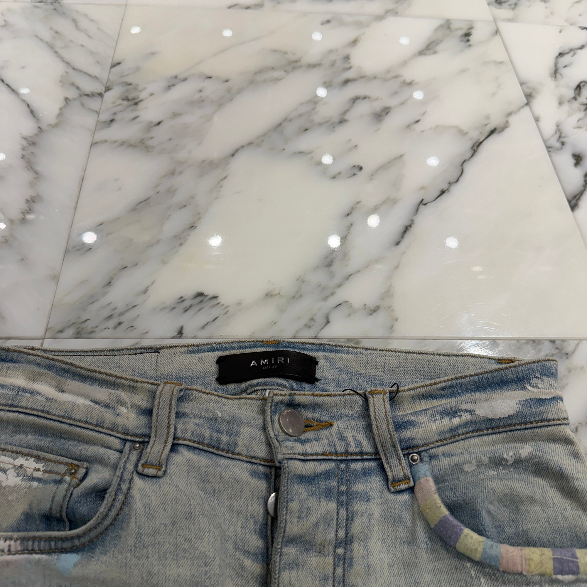 AMIRI Paint Splatter Damage Skinny Denim Pants Size 28 アミリ ペイントスプラッター ダメージ加工 スキニー デニムパンツ サイズ28