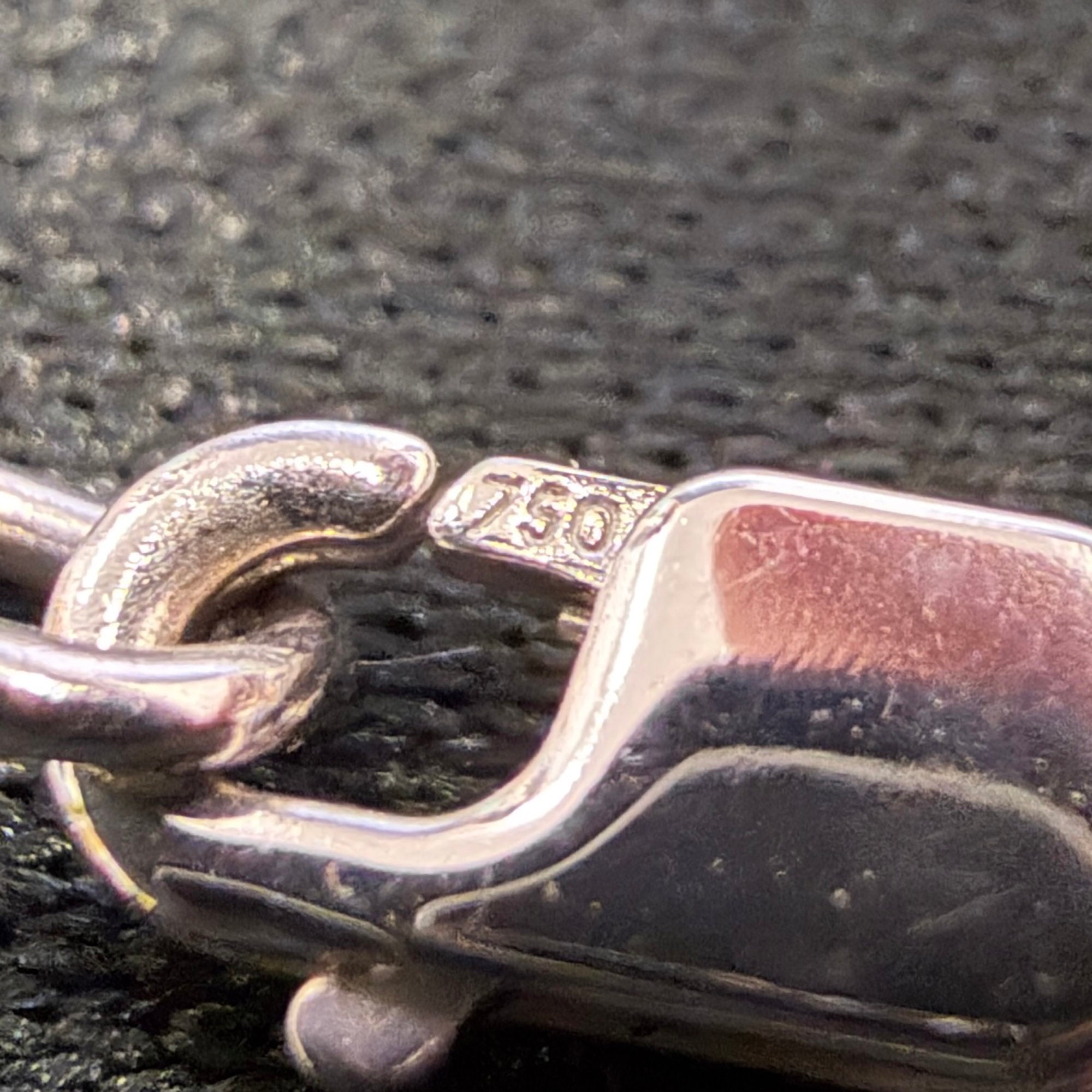CHROME HEARTS 18K WG Safety Pin Pendant Top Twist Chain Necklace Size 18 Inch クロムハーツ 18K ホワイトゴールド セーフティピン ペンダントトップ ツイストチェーン ネックレス サイズ18インチ