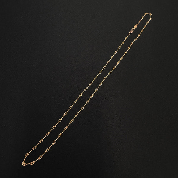 CHROME HEARTS 22K Twist Chain Necklace Size 20 Inch クロムハーツ 22K ツイストチェーン ネックレス サイズ 20インチ