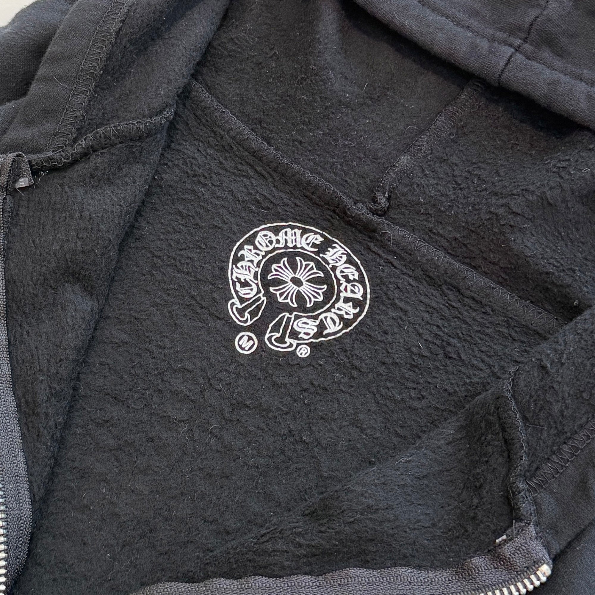 CHROME HEARTS Back CH Plus Print Zip Up Hoodie Size M クロムハーツ バック CHプラス プリント ジップアップフーディ サイズM