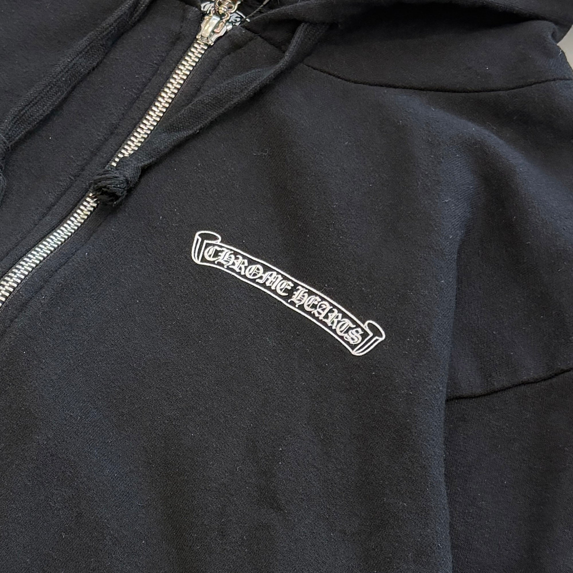 CHROME HEARTS Back CH Plus Print Zip Up Hoodie Size M クロムハーツ バック CHプラス プリント ジップアップフーディ サイズM