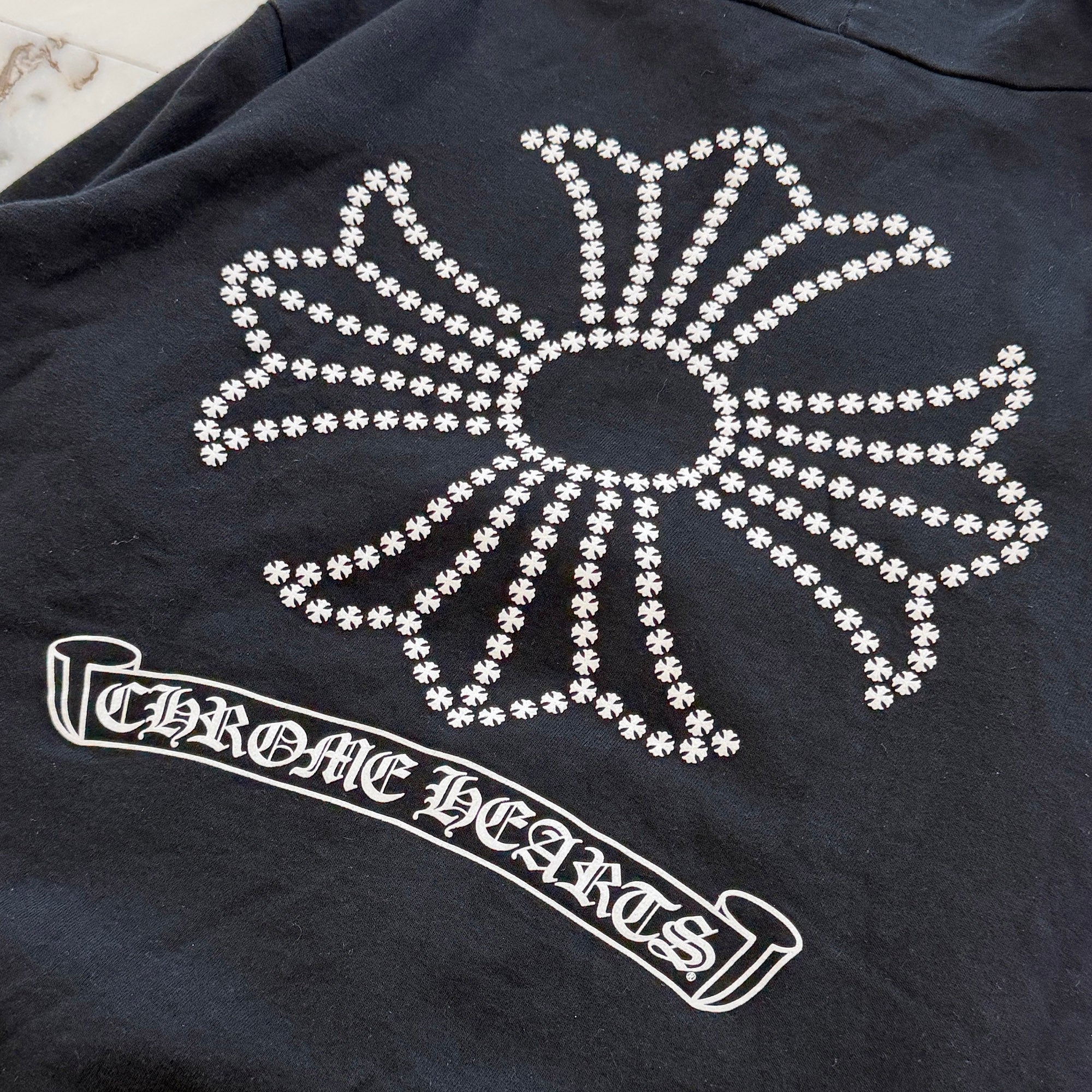 CHROME HEARTS Back CH Plus Print Zip Up Hoodie Size M クロムハーツ バック CHプラス プリント ジップアップフーディ サイズM