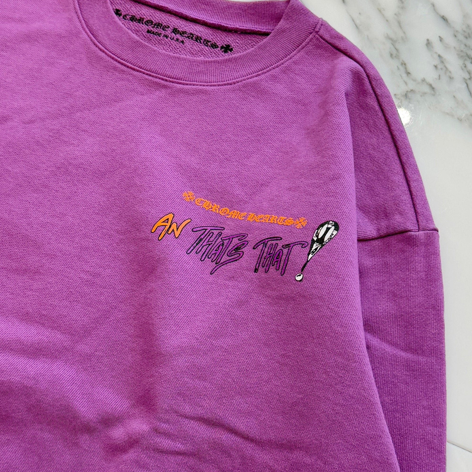CHROME HEARTS× MATTY BOY 2024AW "I WANT MORE NOT LESS" Crew Neck Sweat Shirt Size L クロムハーツ×マッティボーイ "アイウォントレス" クルーネックスウェットシャツ サイズL
