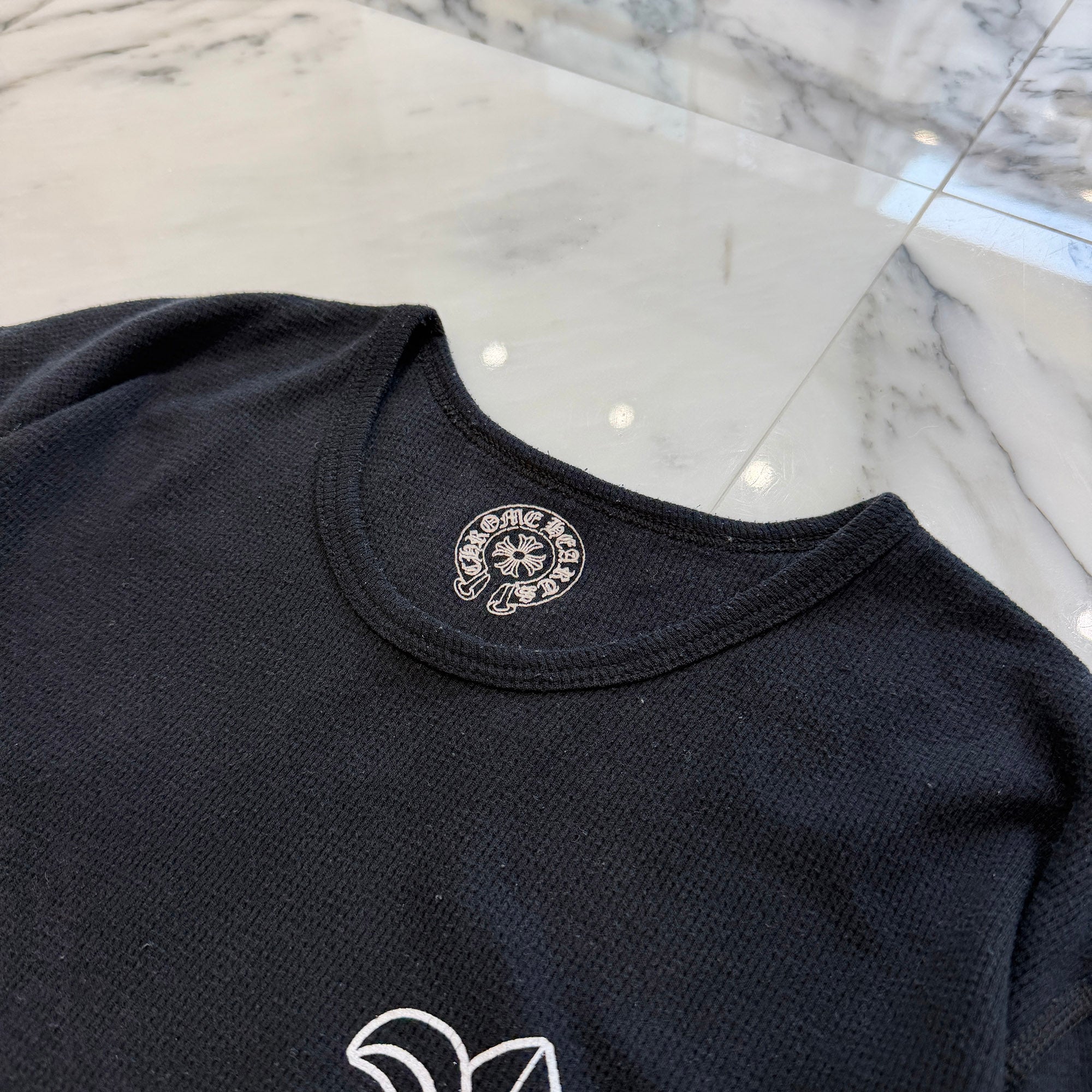 CHROME HEARTS BS FLARE Scroll Print Thermal Long Sleeve Tee Size L クロムハーツ BSフレア スクロール プリント サーマル ロングスリーブ Tシャツ サイズL