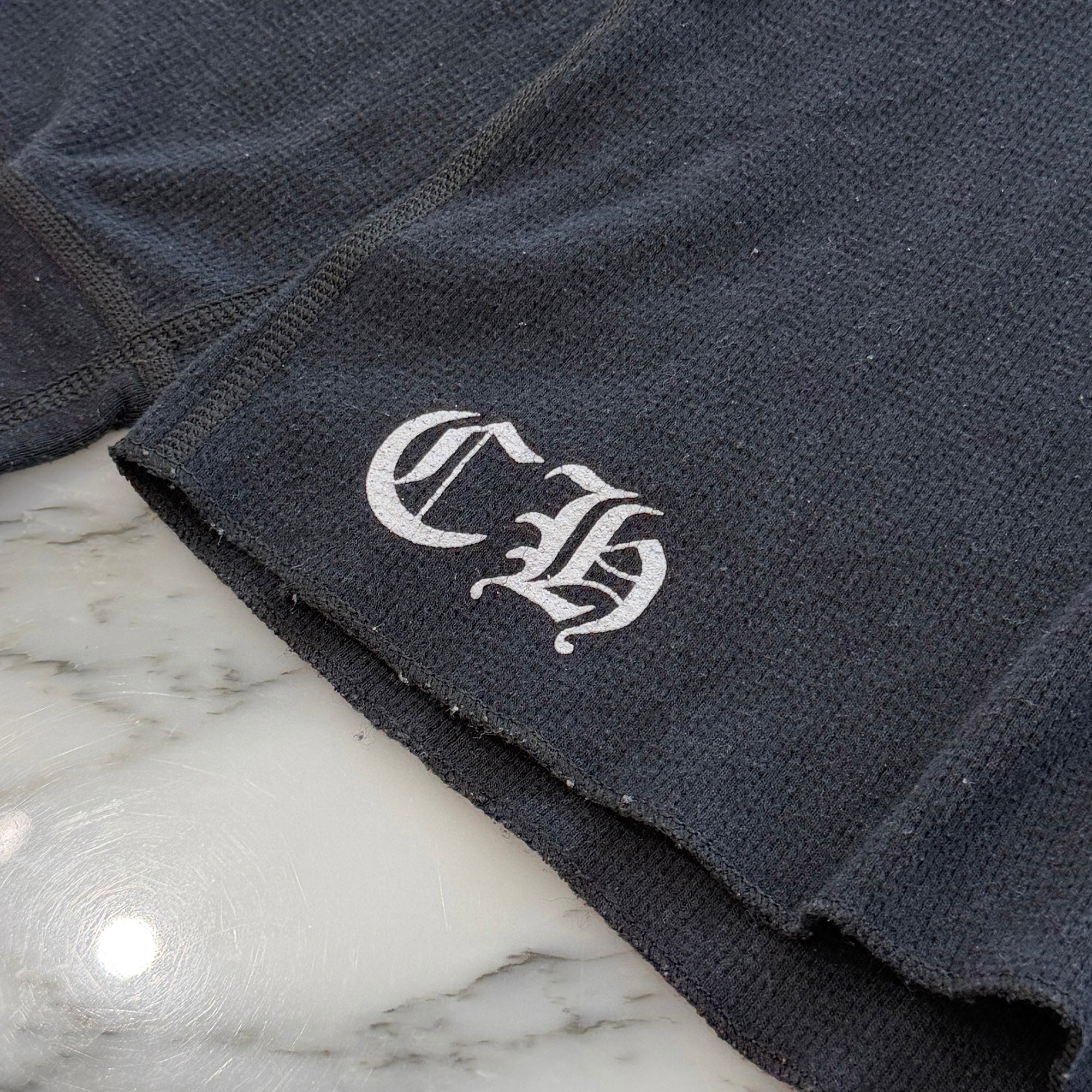 CHROME HEARTS BS FLARE Scroll Print Thermal Long Sleeve Tee Size L クロムハーツ BSフレア スクロール プリント サーマル ロングスリーブ Tシャツ サイズL
