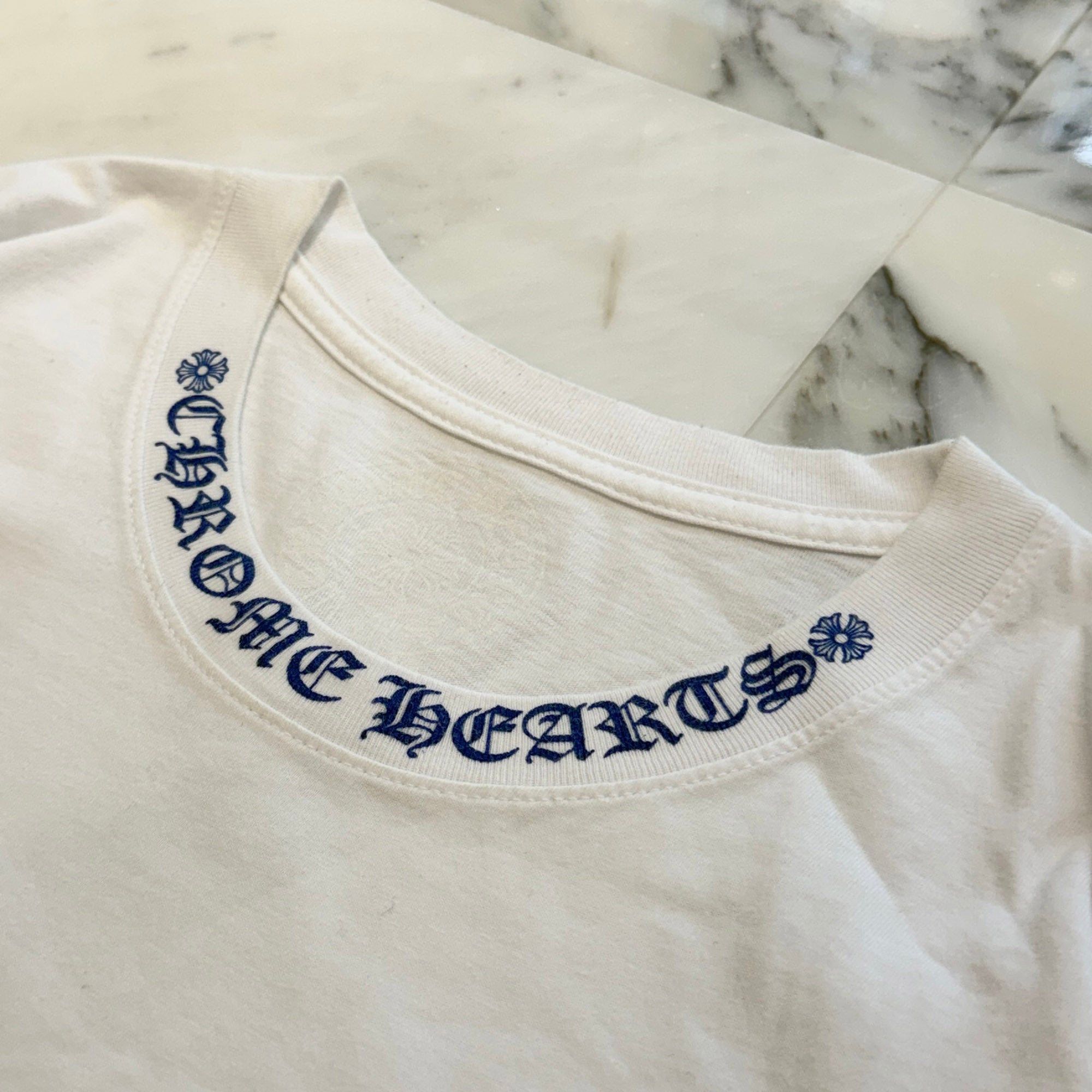 CHROME HEARTS Old English Neck Logo Long Sleeve Tee Size L クロム