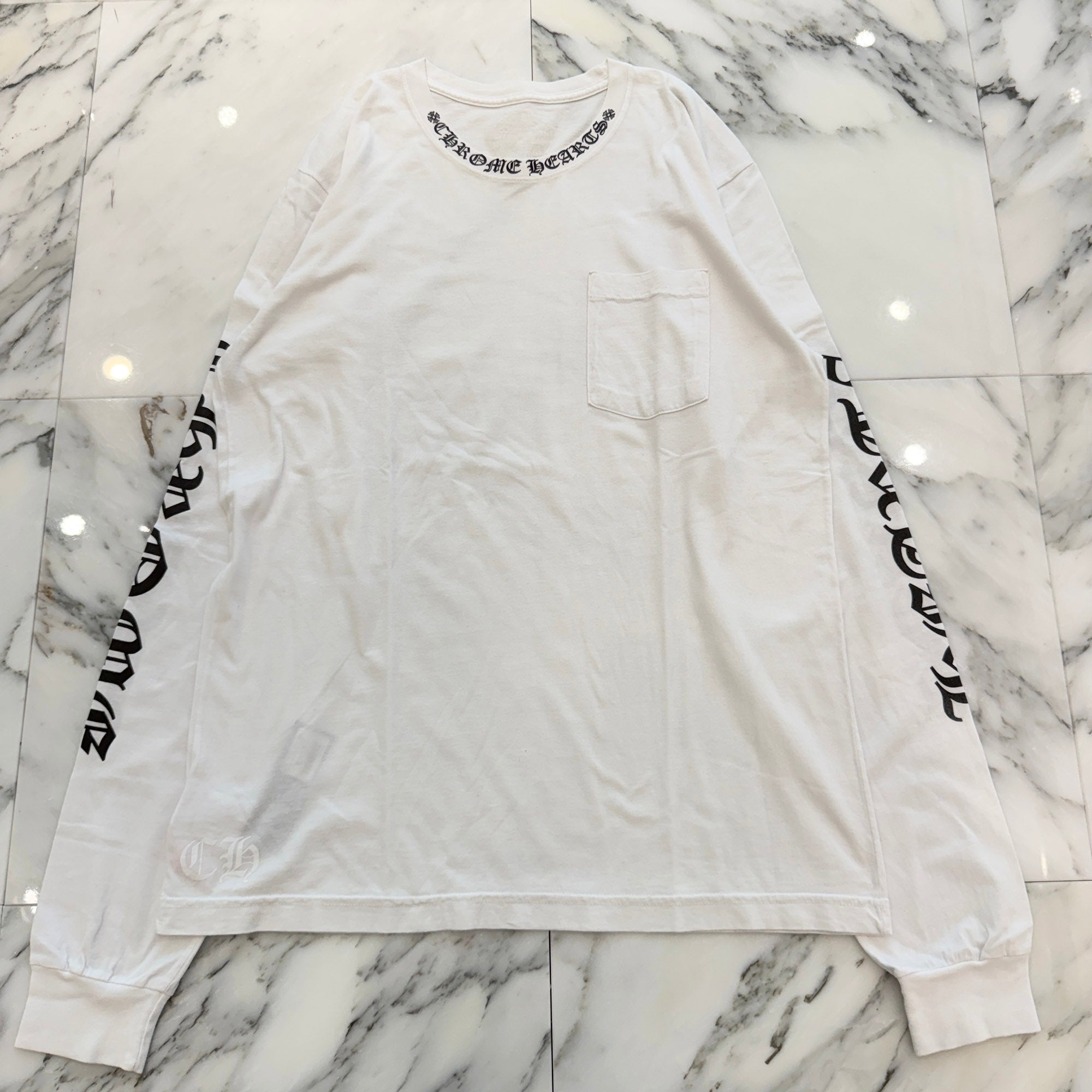 CHROME HEARTS Neck Logo Long Sleeve Tee Size L クロムハーツ ネックロゴ ロングスリーブTシャツ サイズL