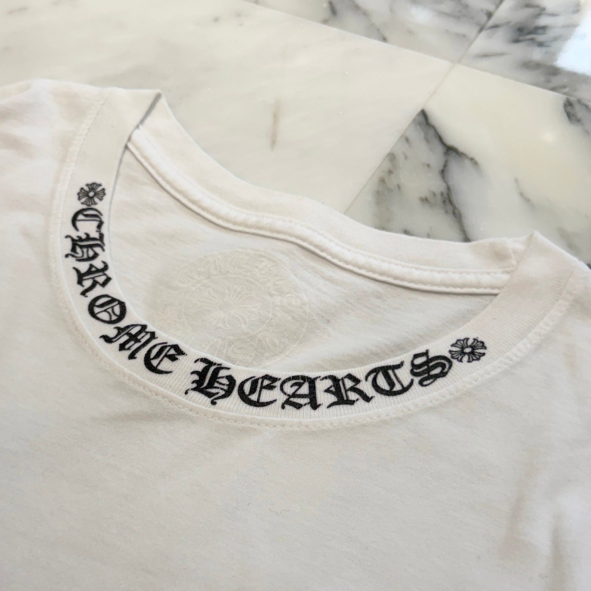 CHROME HEARTS Neck Logo Long Sleeve Tee Size L クロムハーツ ネックロゴ ロングスリーブTシャツ サイズL