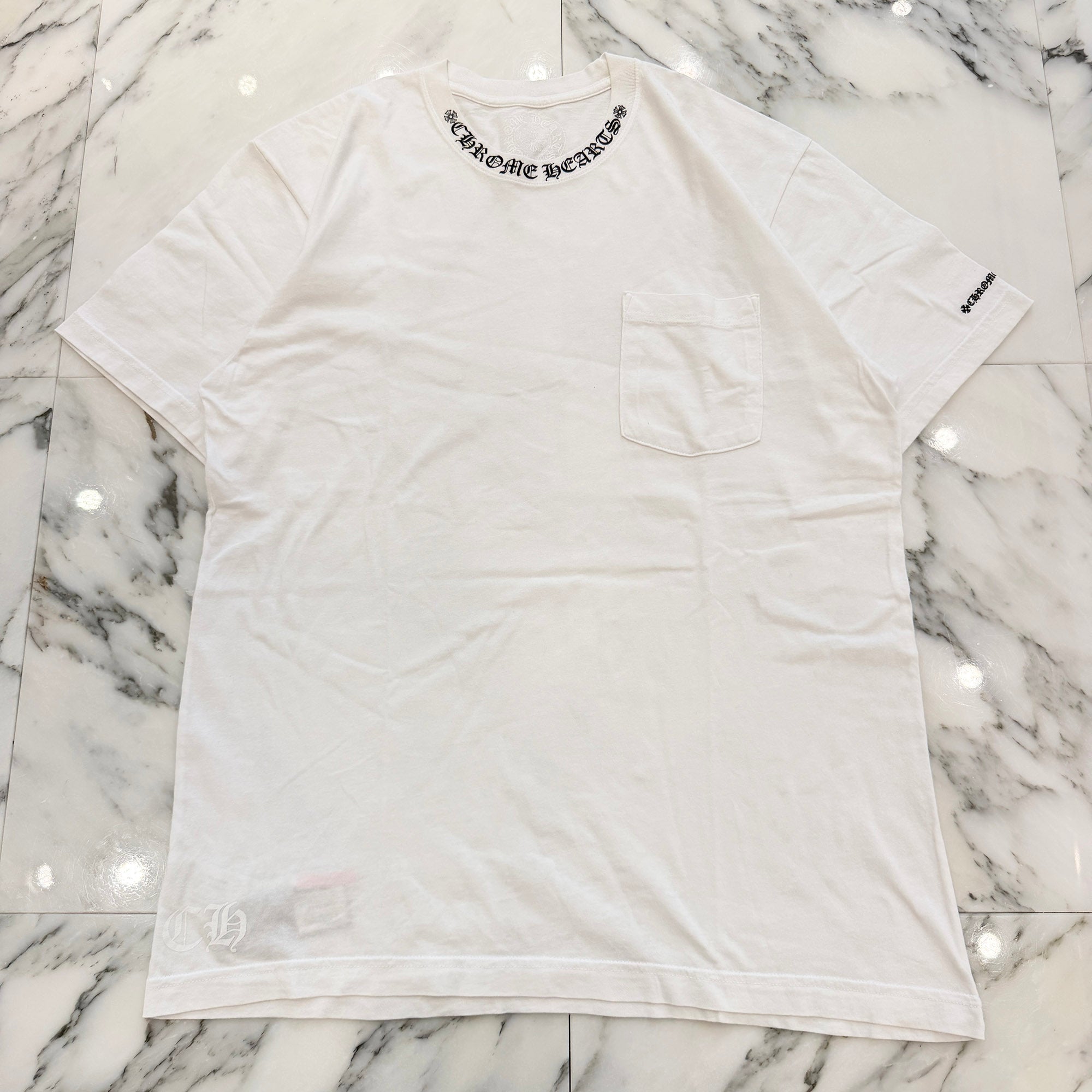 CHROME HEARTS Neck Logo Tee Size L クロムハーツ ネックロゴ Tシャツ サイズL
