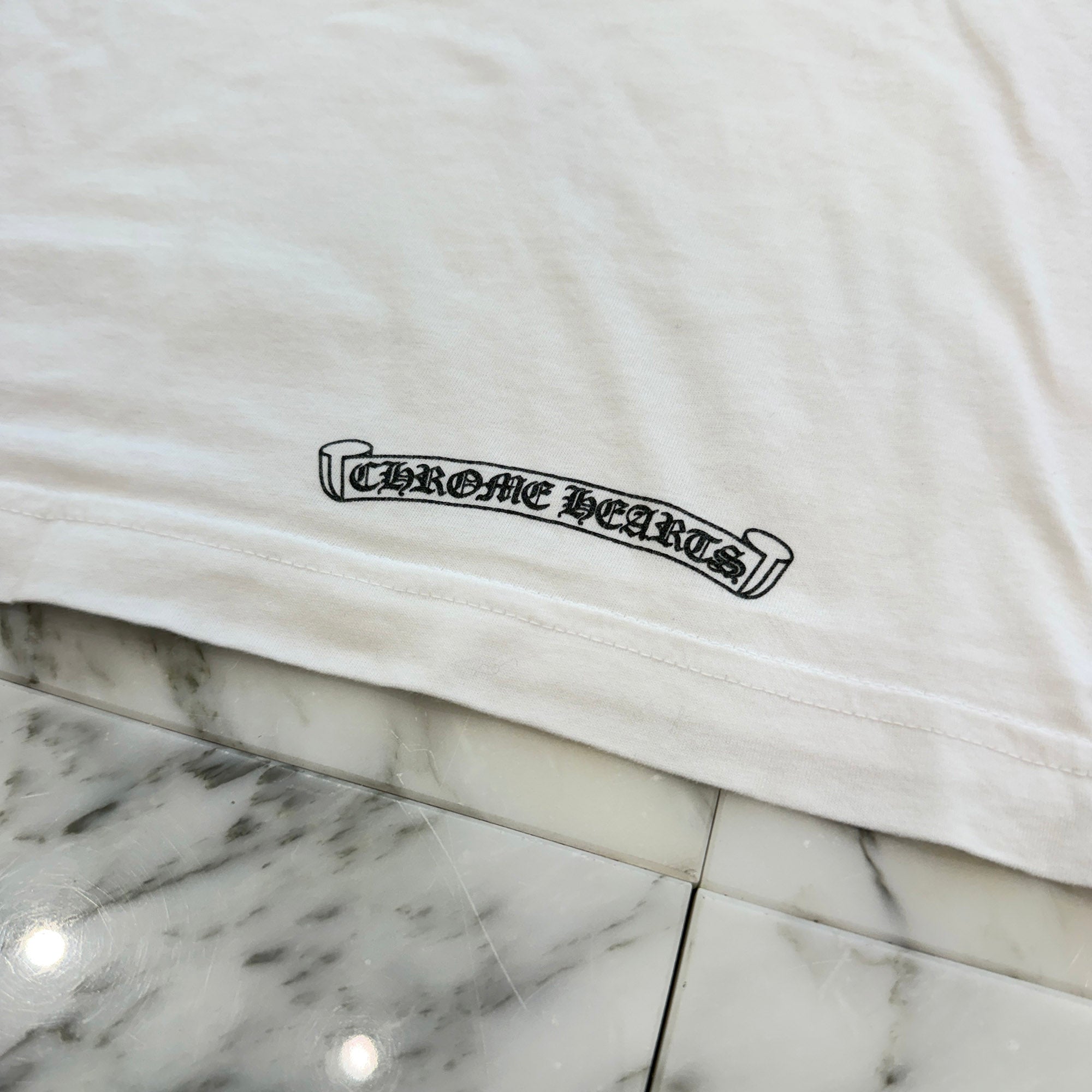 CHROME HEARTS Neck Logo Tee Size L クロムハーツ ネックロゴ Tシャツ サイズL