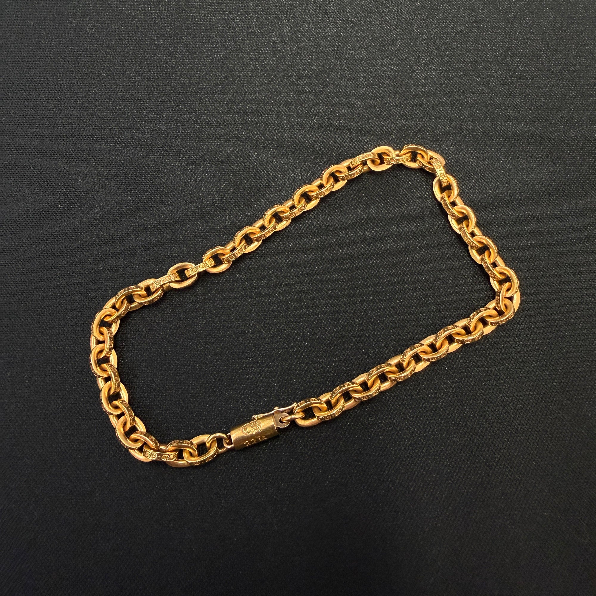 CHROME HEARTS 22K PAPER CHAIN BRACELET Size 8 Inch クロムハーツ