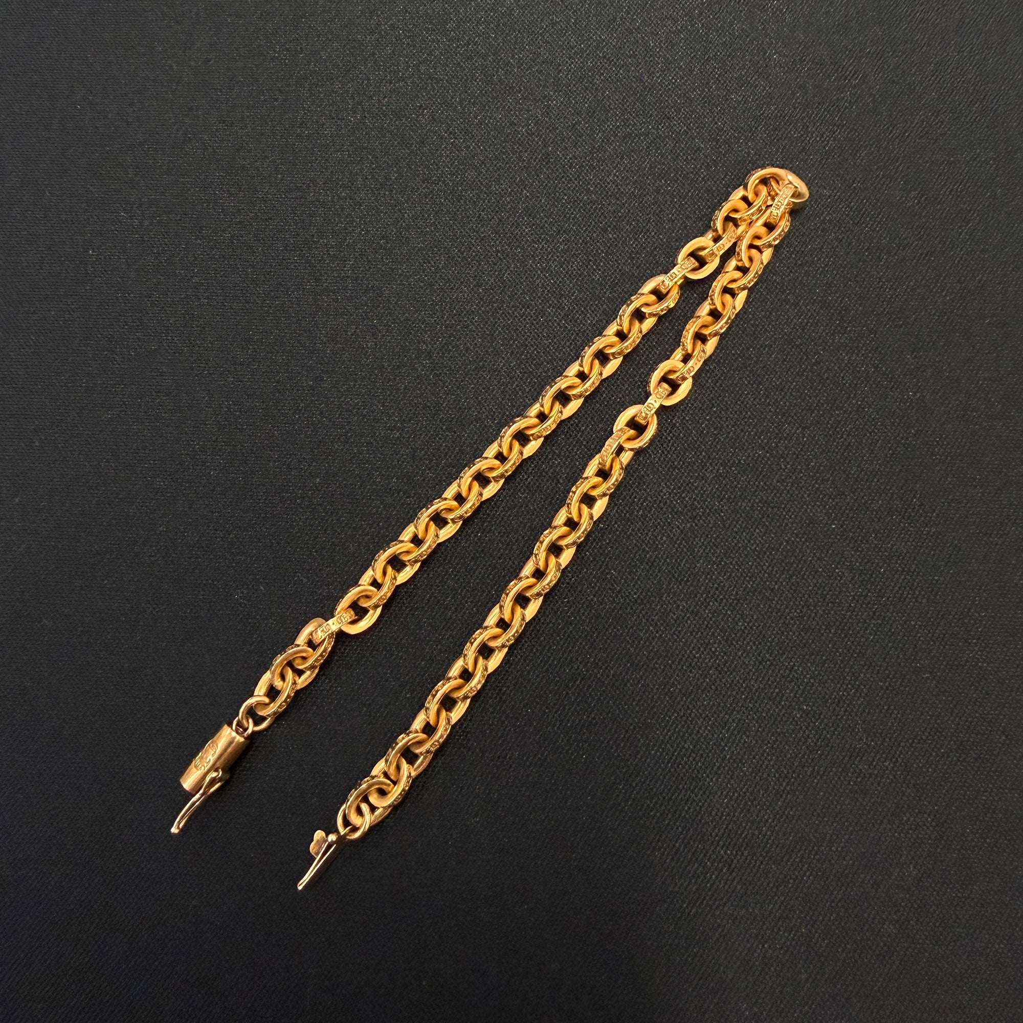 CHROME HEARTS 22K PAPER CHAIN BRACELET Size 8 Inch クロムハーツ 22K ペーパー チェーン ブレスレット サイズ8インチ