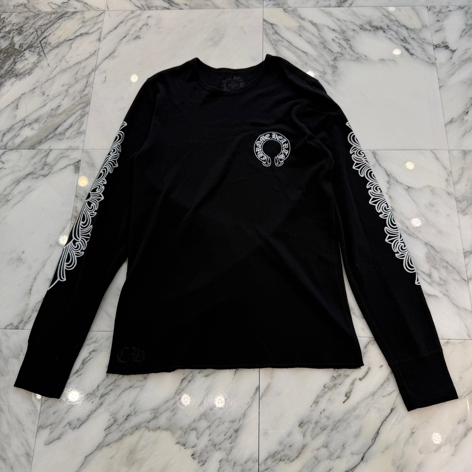 CHROME HEARTS 2025SS Floral Cross Horseshoe Thermal Long Sleeve