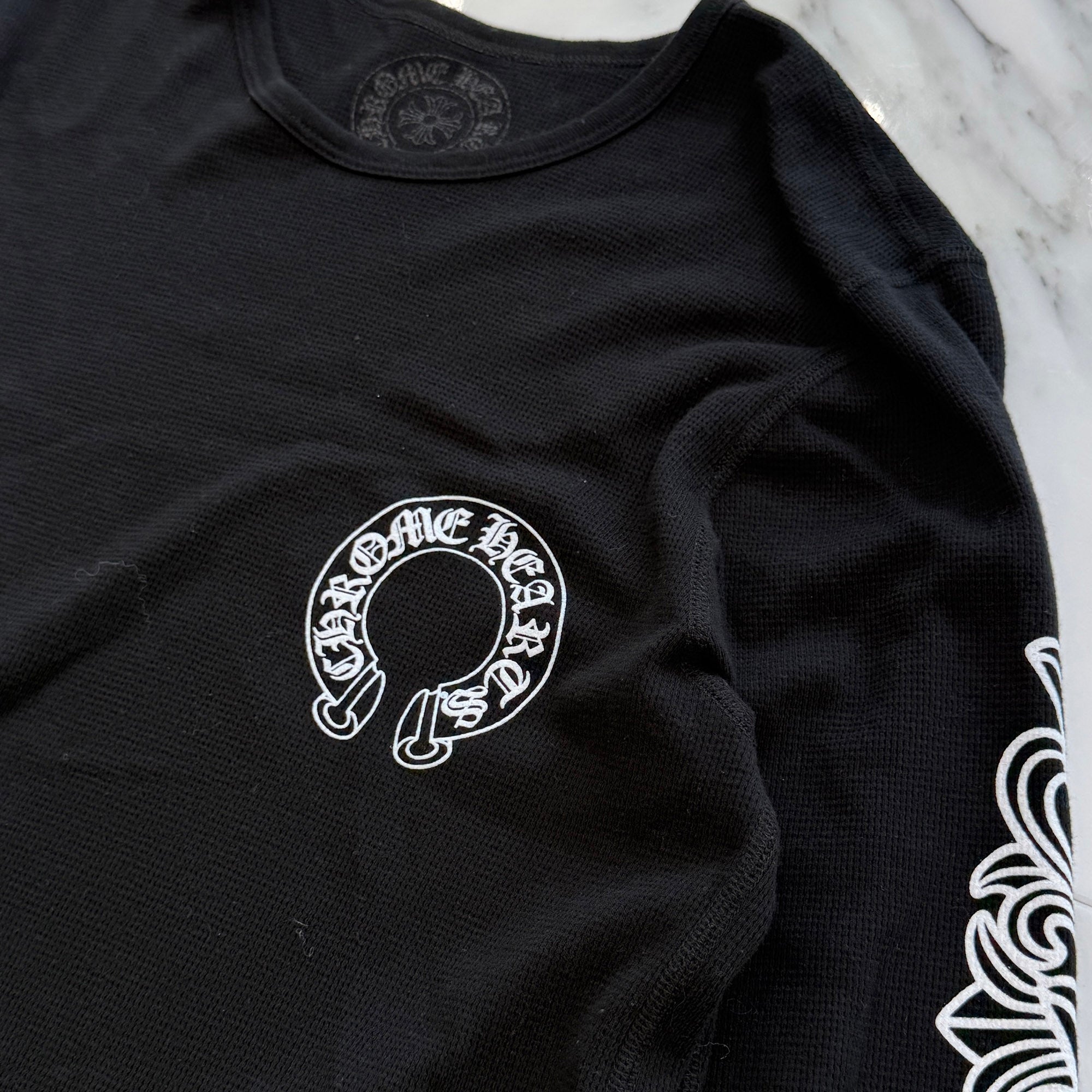 CHROME HEARTS 2025SS Floral Cross Horseshoe Thermal Long Sleeve