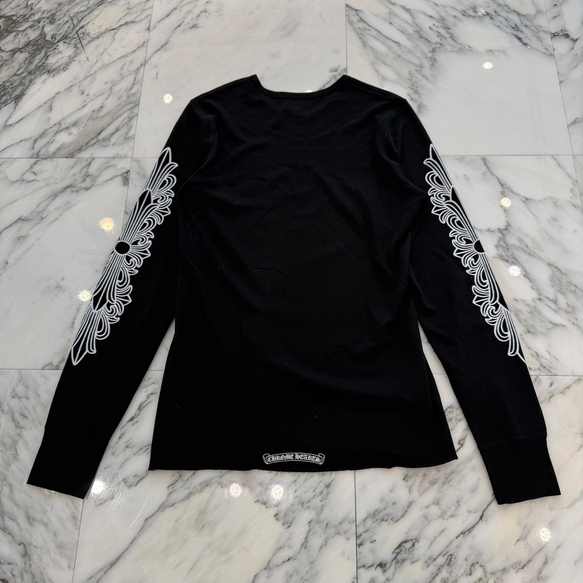 CHROME HEARTS 2025SS Floral Cross Horseshoe Thermal Long Sleeve