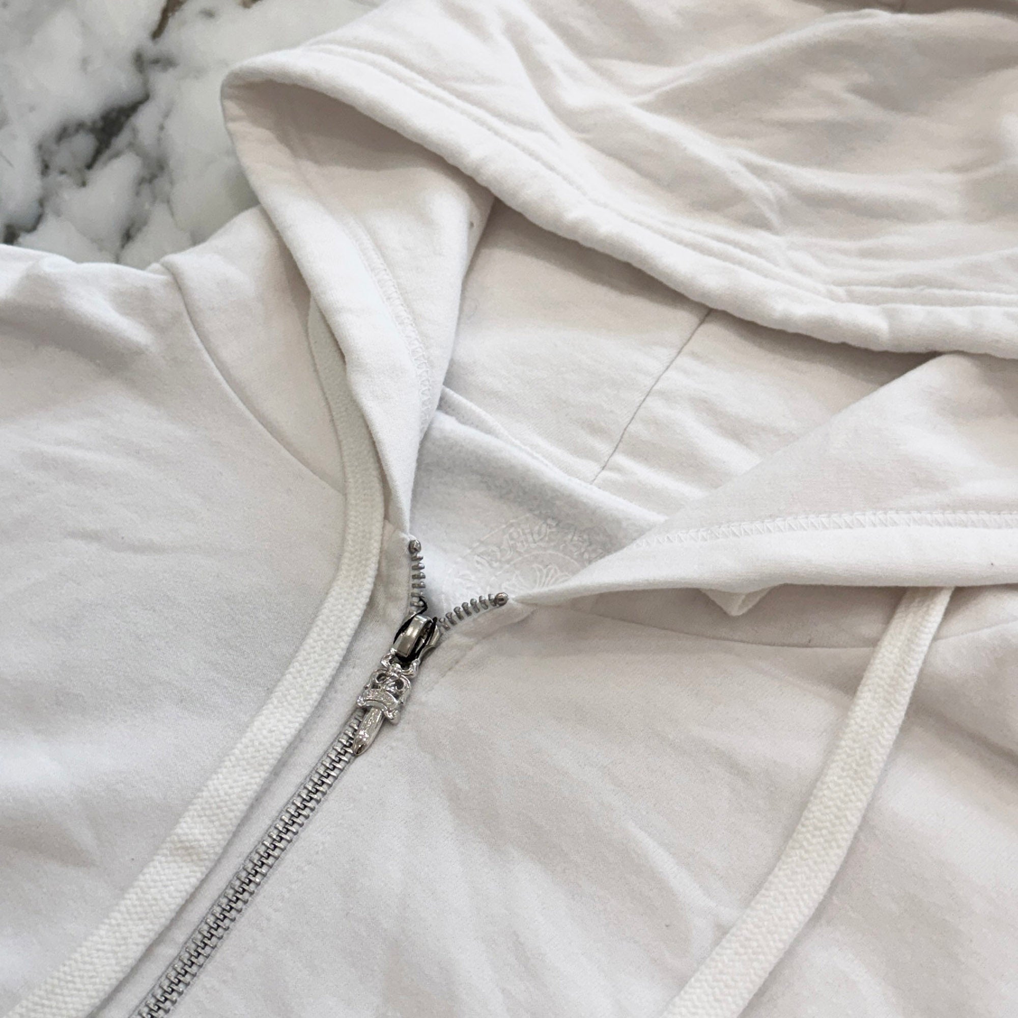 CHROME HEARTS Vertical Logo Zip Up Hoodie Size L クロムハーツ ヴァーティカルロゴ ジップアップフーディー サイズL