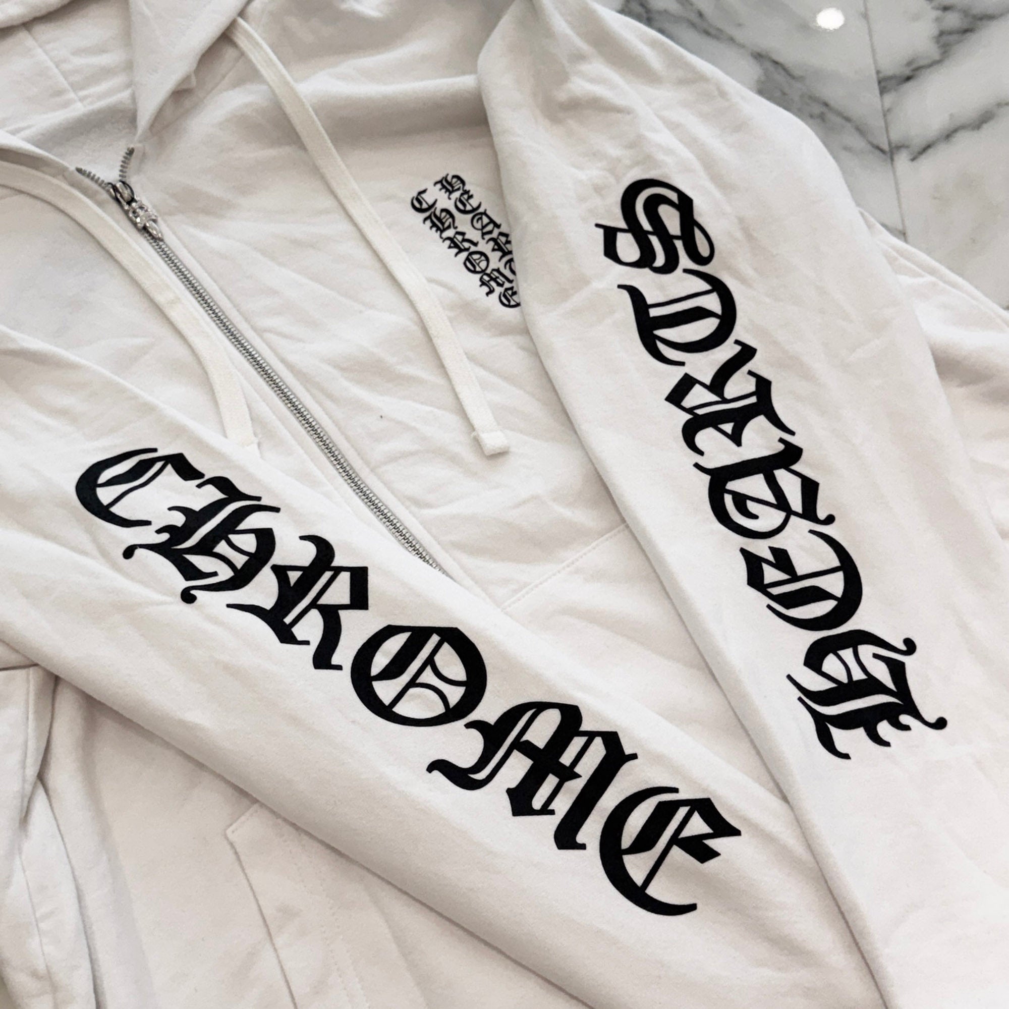 CHROME HEARTS Vertical Logo Zip Up Hoodie Size L クロムハーツ ヴァーティカルロゴ ジップアップフーディー サイズL