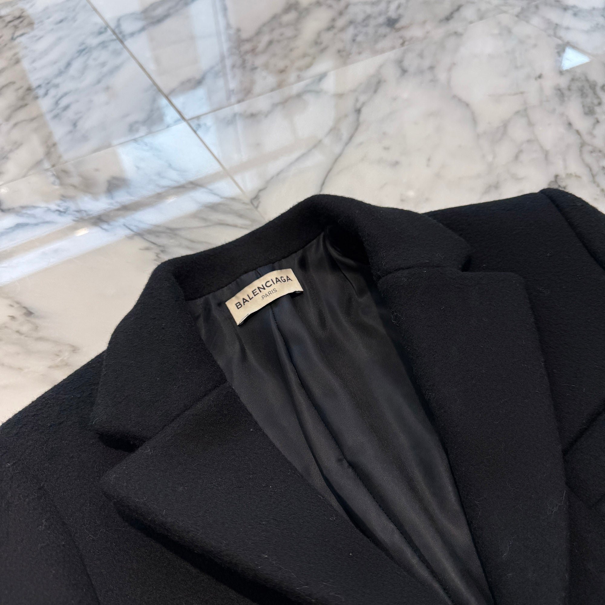 BALENCIAGA 2014AW Wool Chester Coat 358492 TKJ21 Size 34