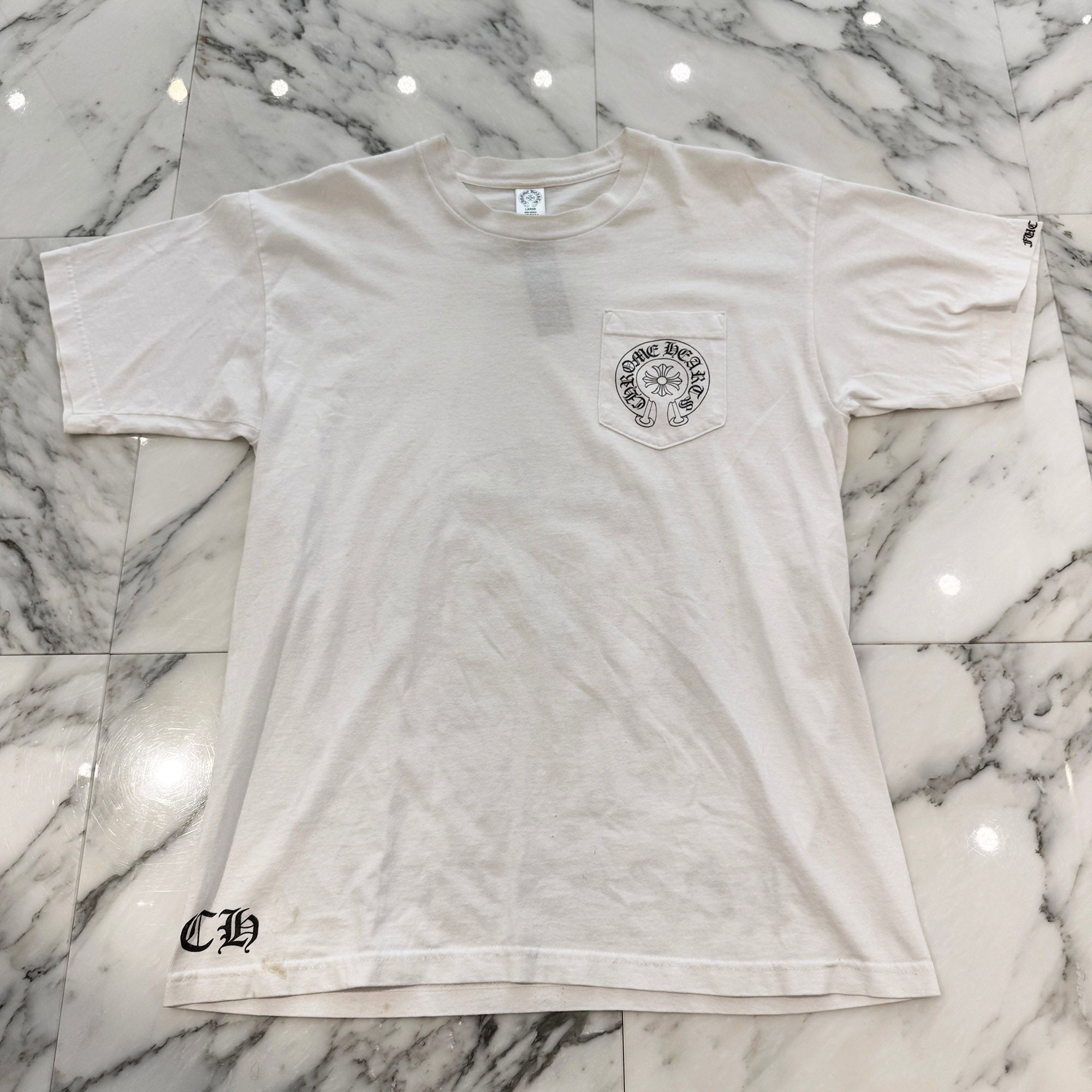 CHROME HEARTS HONG KONG Limited Back Horseshoe Tee Size L クロムハーツ 香港限定 バック ホースシュー Tシャツ サイズＬ