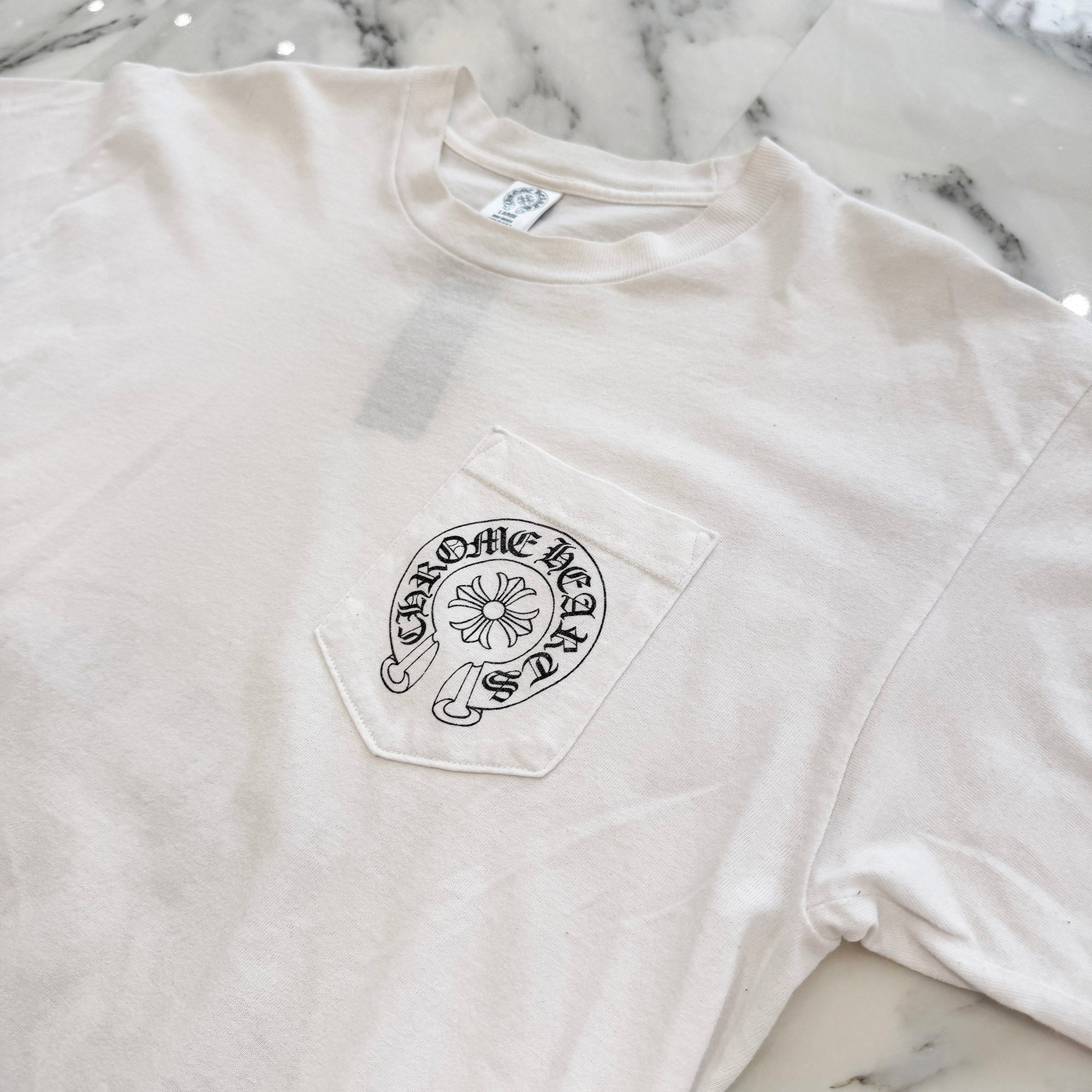 CHROME HEARTS HONG KONG Limited Back Horseshoe Tee Size L クロムハーツ 香港限定 バック ホースシュー Tシャツ サイズＬ
