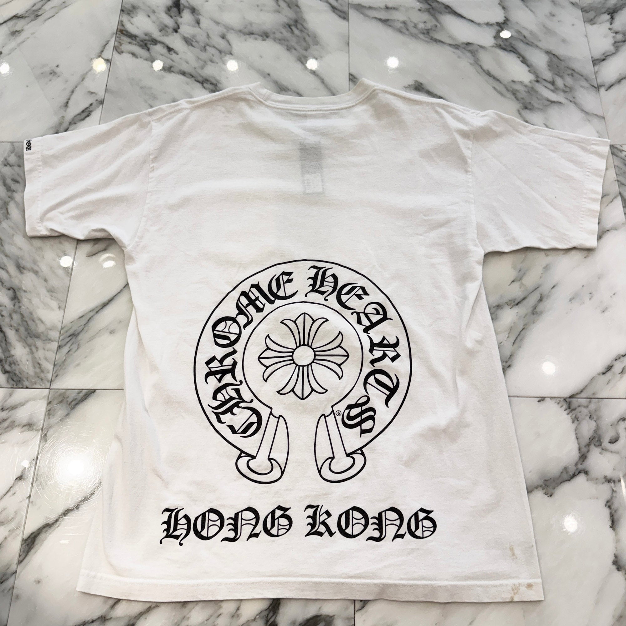 CHROME HEARTS HONG KONG Limited Back Horseshoe Tee Size L クロムハーツ 香港限定 バック ホースシュー Tシャツ サイズＬ