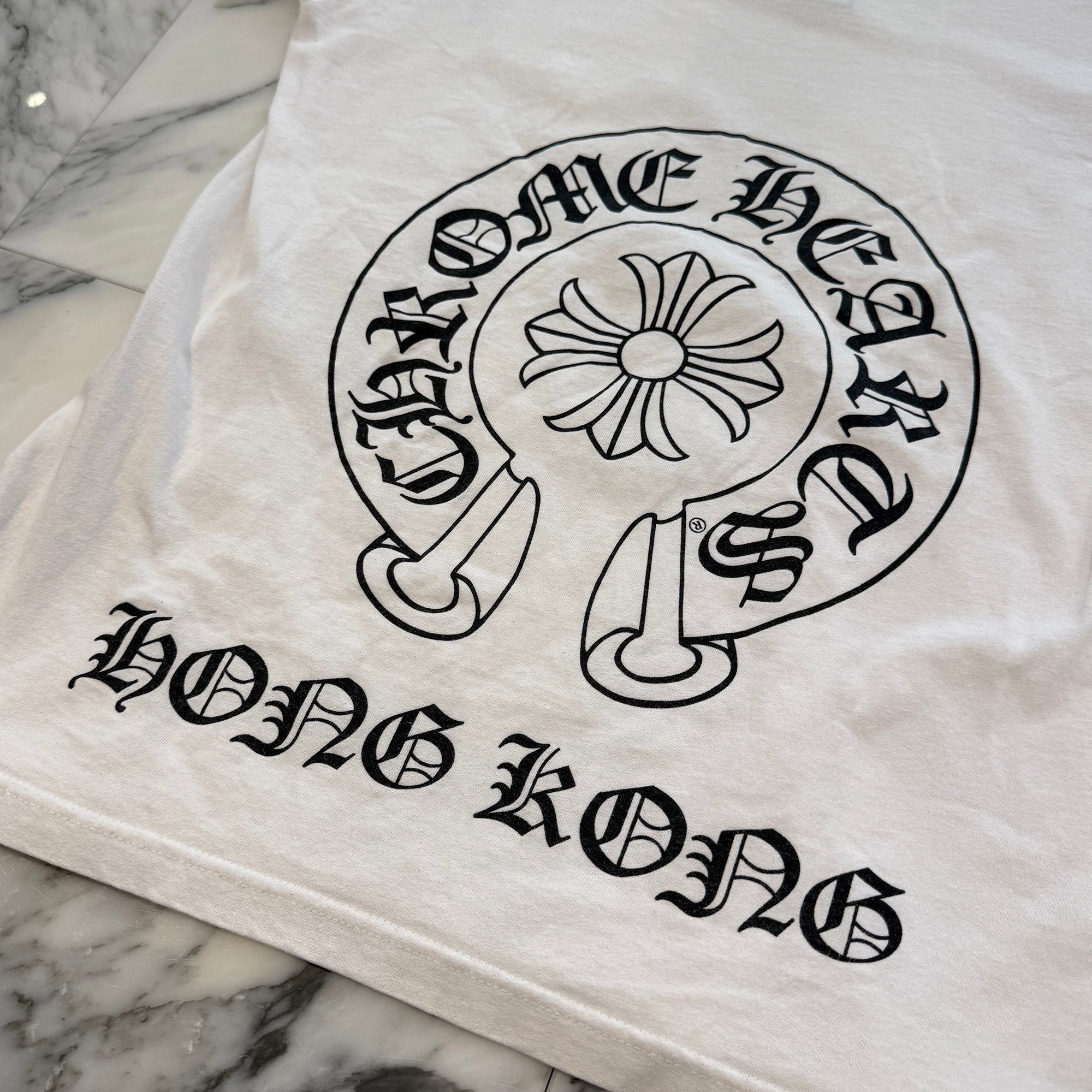 た*し様 クロムハーツ 香港限定 Tシャツ ブラック Lサイズ CHROME HEARTS HONG KONG Limited Back Horseshoe Tee Size L クロム
